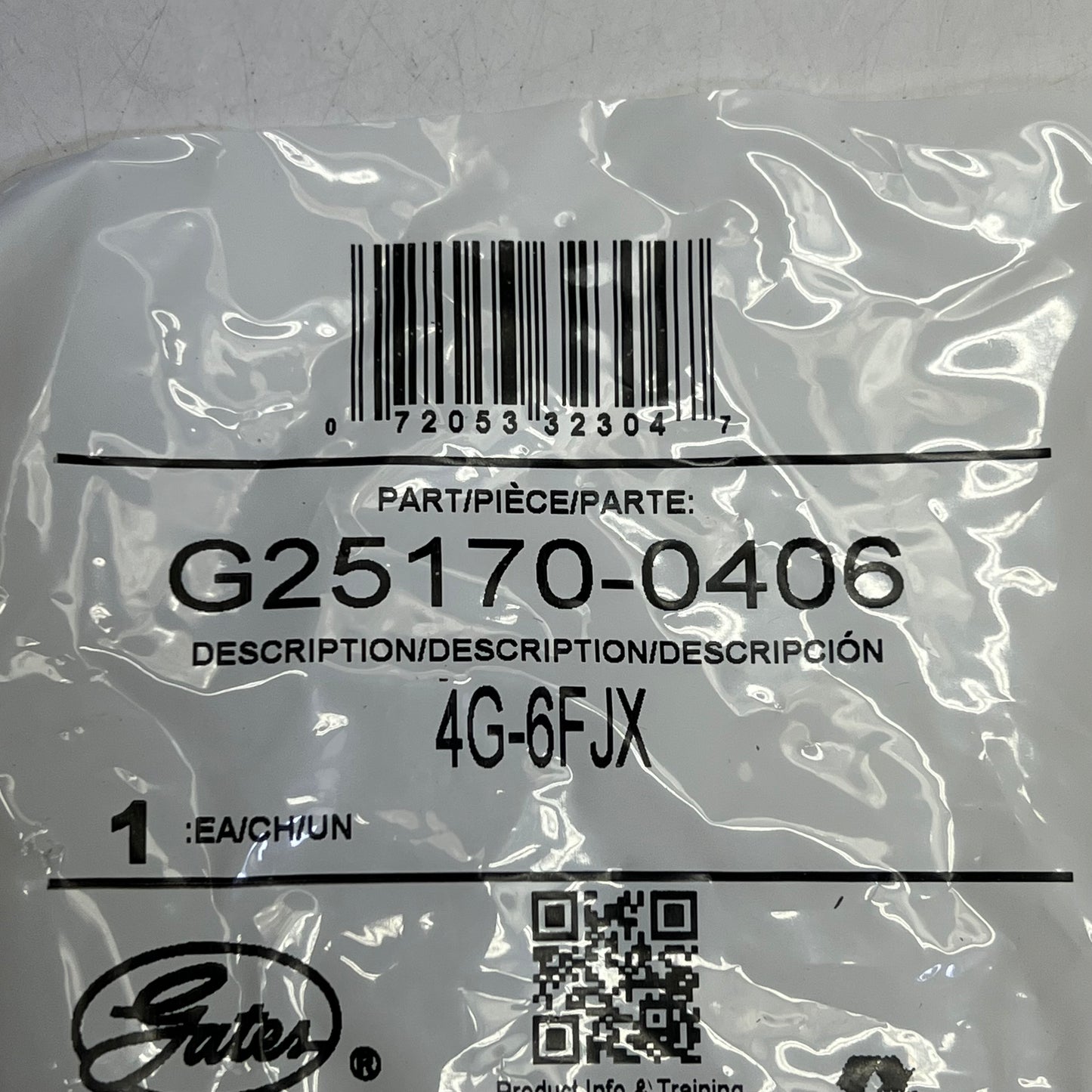 GATES (5 PACK) Female Jic 37° Flare Swivel Coupling 1/4" x 2.35" G25170-0406