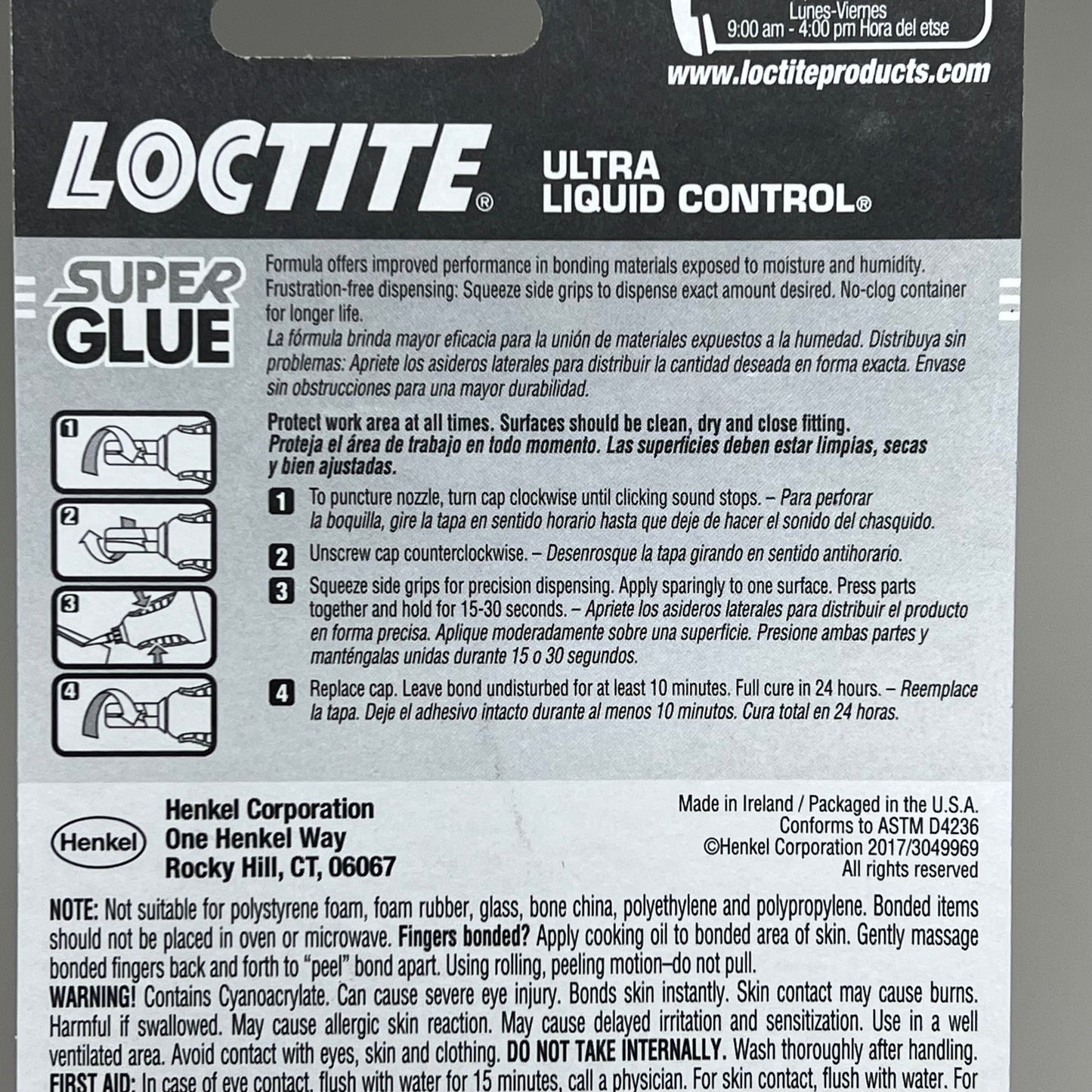 HENKEL LOCTITE (3 PACK) Strongest Super Glue Ultra Liquid Control 0.14oz 1647358