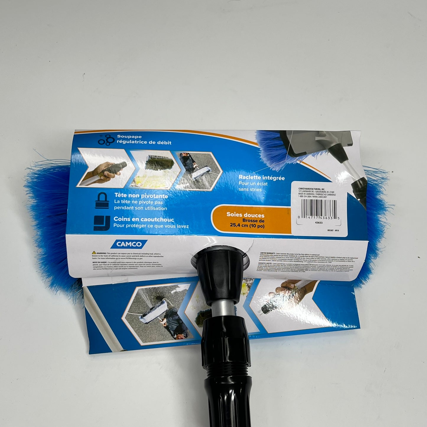ZA@ CAMCO Rv Wash Brush with Adjustable Handle 36.38" L Blue 43633 (As-Is)