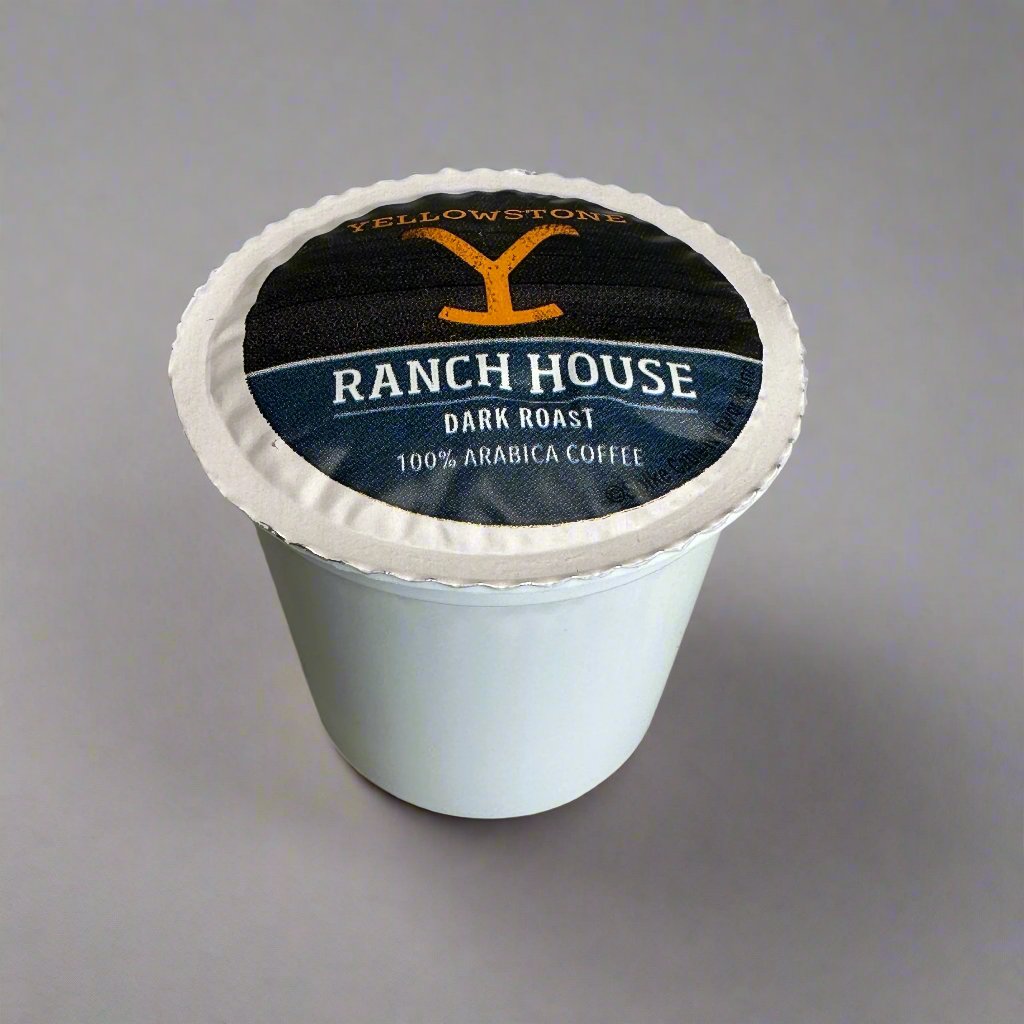 YELLOWSTONE Ranch House Dark Roast Coffee (6 PACK) .37oz Cups MP-69200-02 BB 6/26