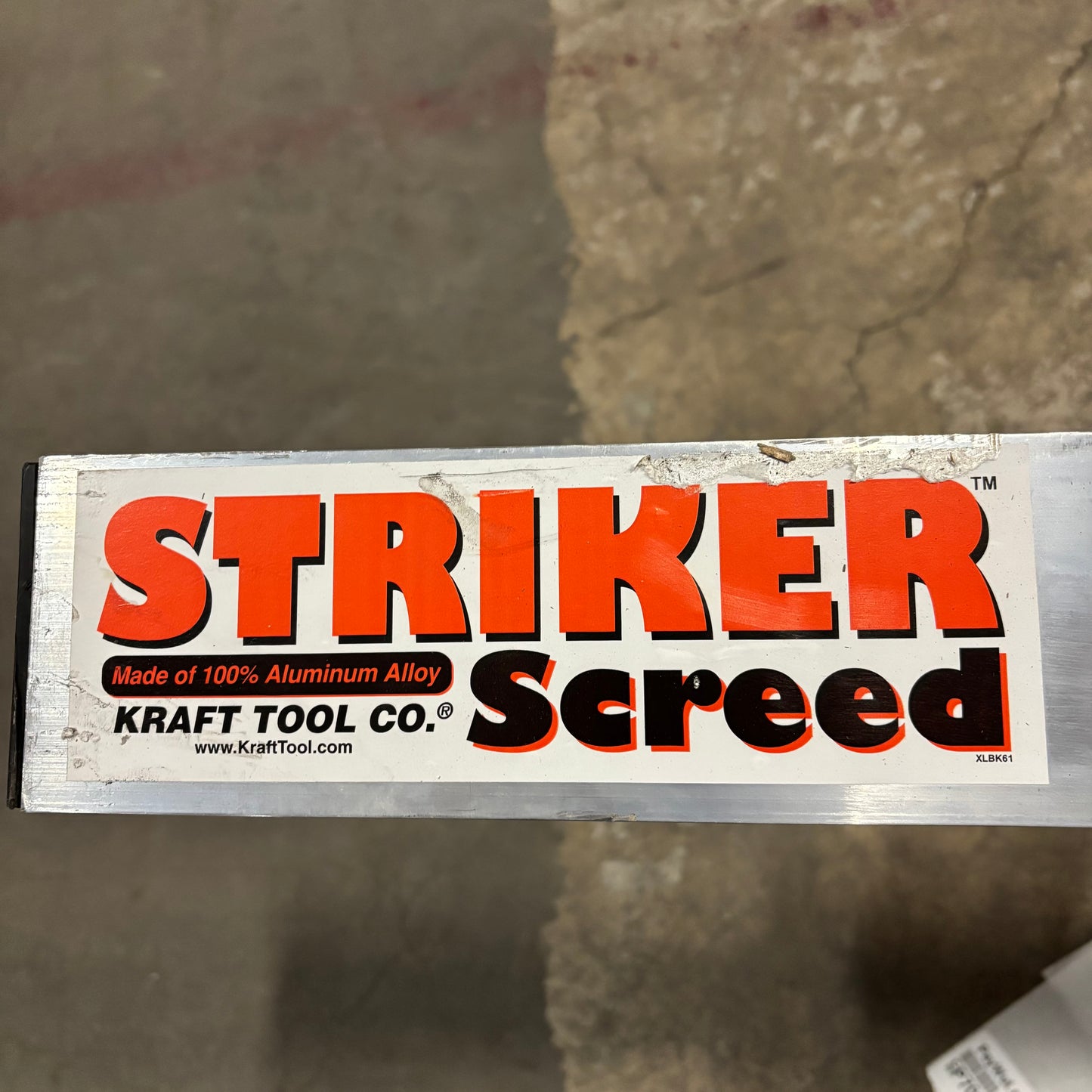KRAFT TOOL CO. Striker Screed 120” x 1 1/2” x 3 1/2” CC612AL