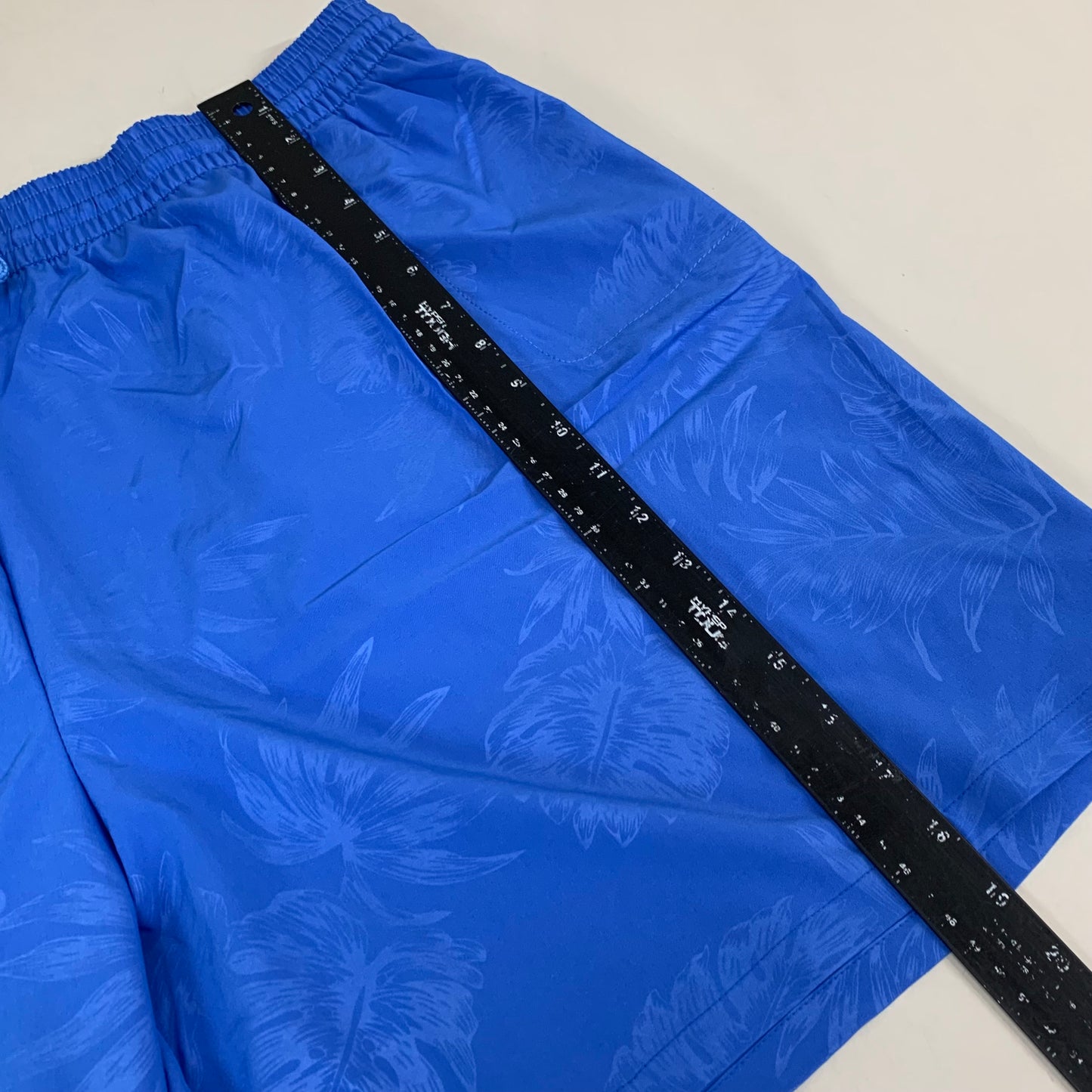 RAYA SUN Stretch Swim Style Shorts W/ Flower Design Women's 3X Blue/Gray