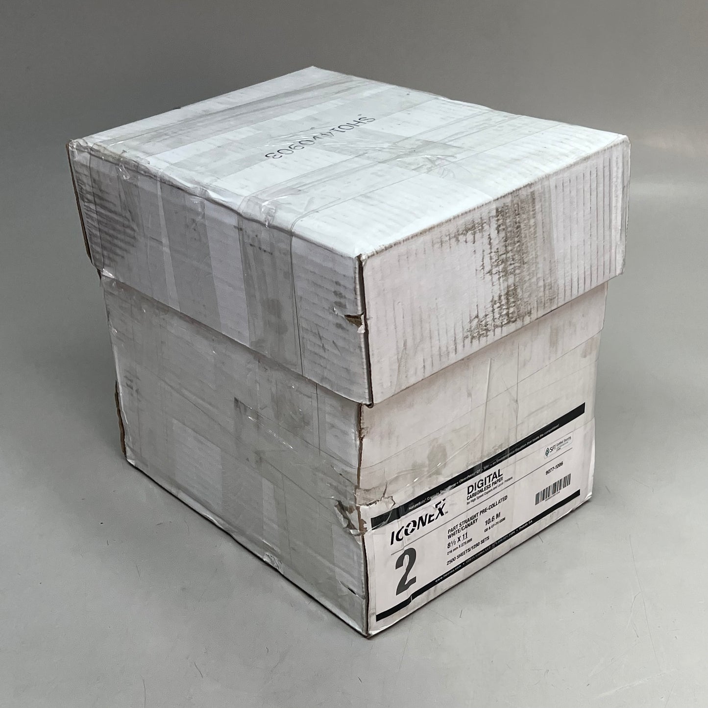 ICONEX (1,250 PACK) Digital Carbonless Paper 2-Part 8.5"X11" White/Canary 9077-1006