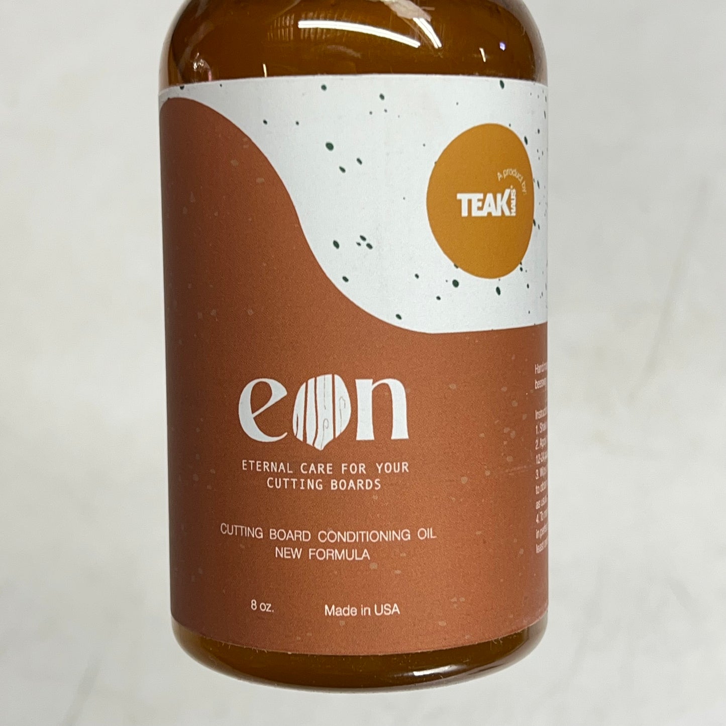 TEAK HAUS  Eon Cutting Board Conditioner Seal & Protect Monthly Use 8oz Brown