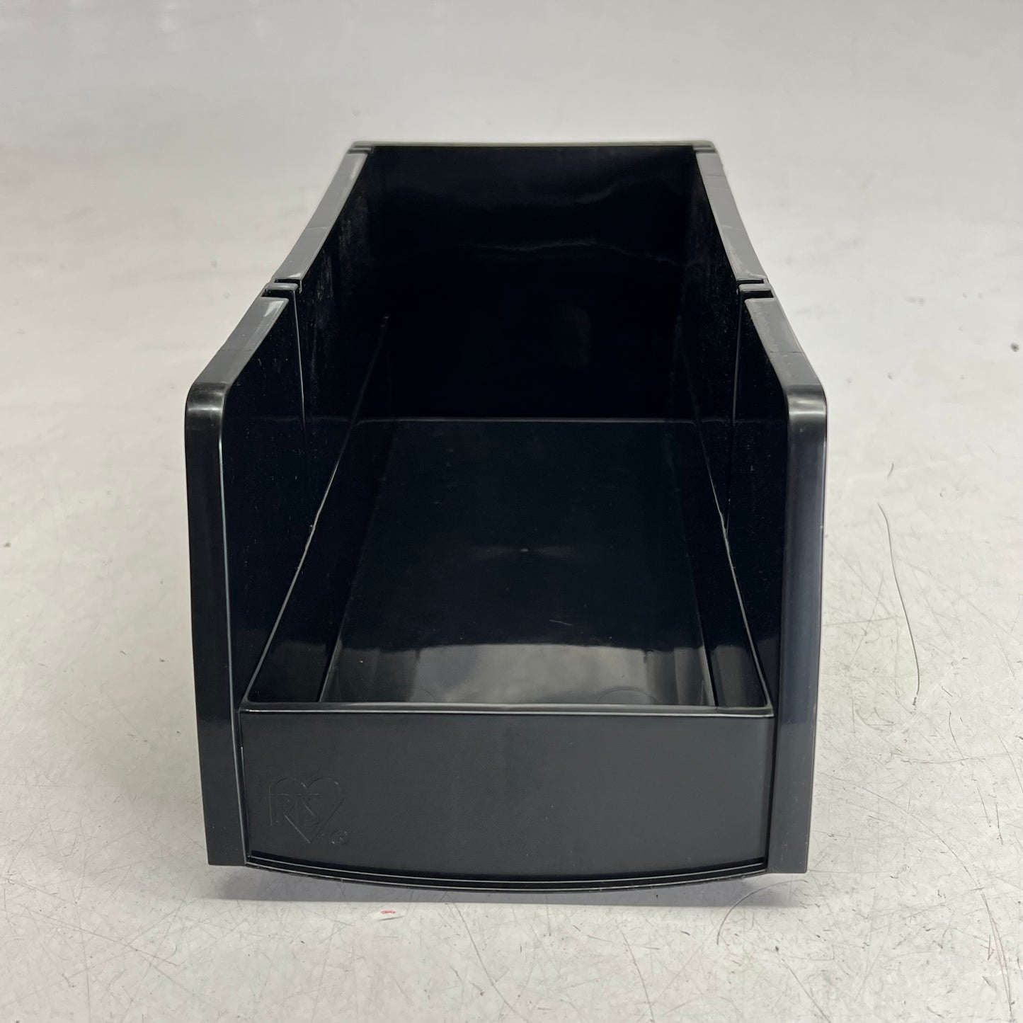 IRIS  Plastic Slim Organizing Bins Modular Stacking  13"Lx6"Wx5"H Black 585573