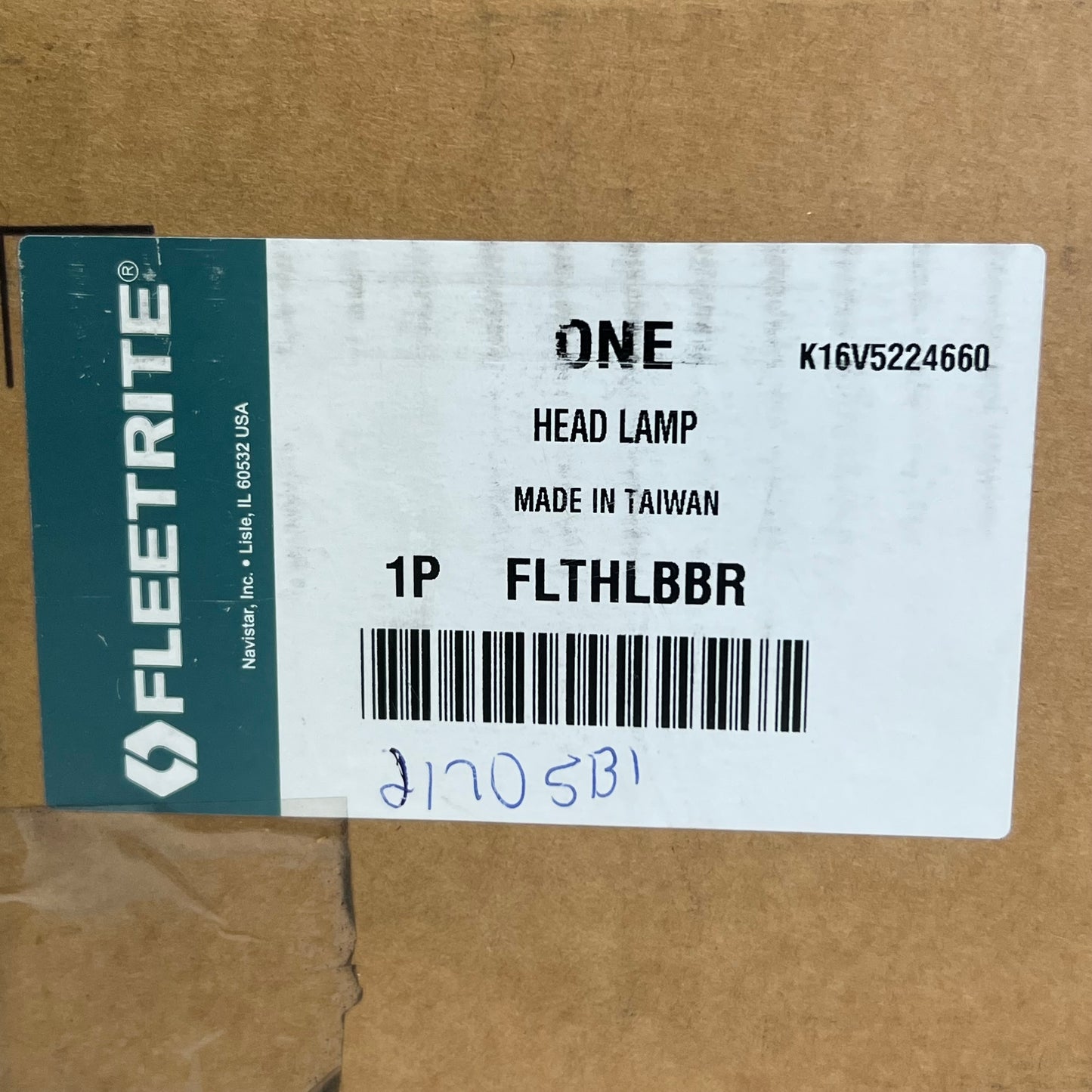FLEETRITE Head Lamp 14.5"L x 7"H Clear FLTHLBBR