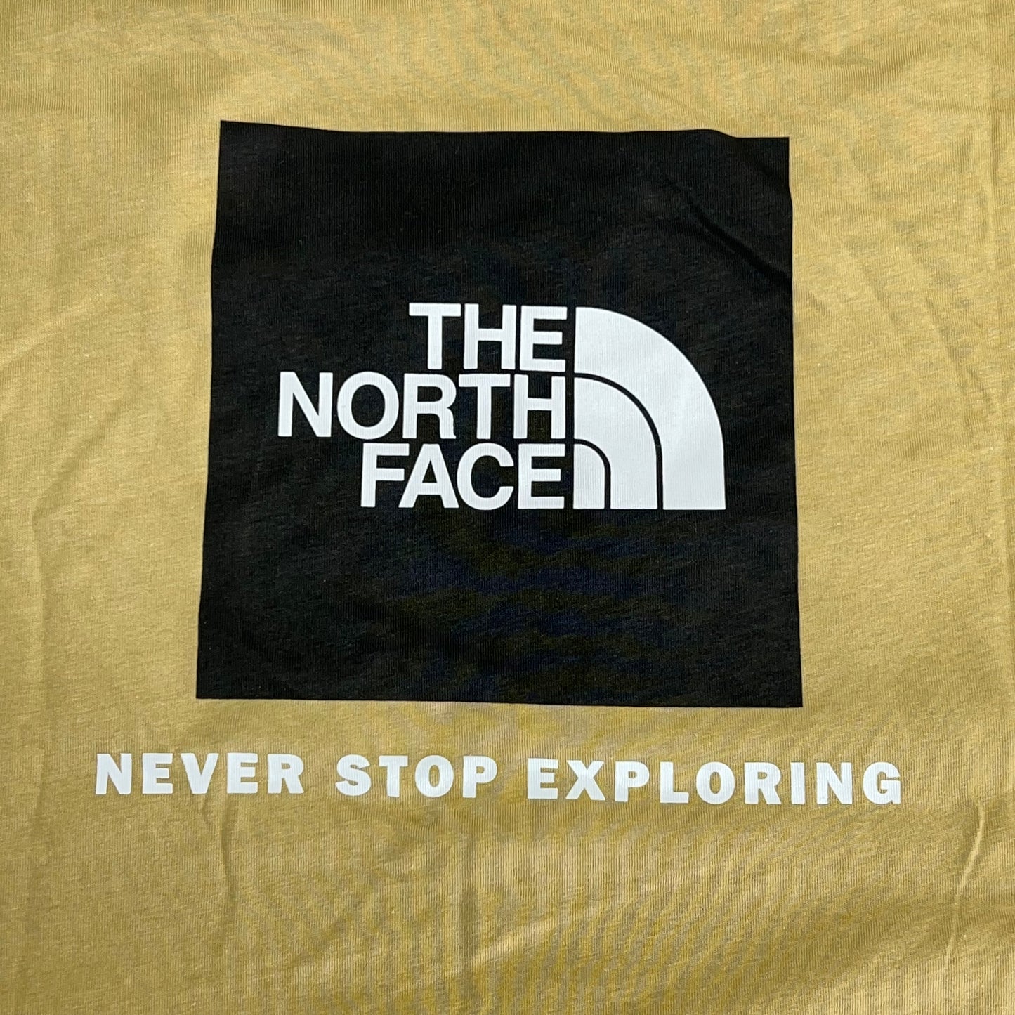 THE NORTH FACE Evolution Box NSE Regular Short Sleeve Men's Sz M Khaki Stone