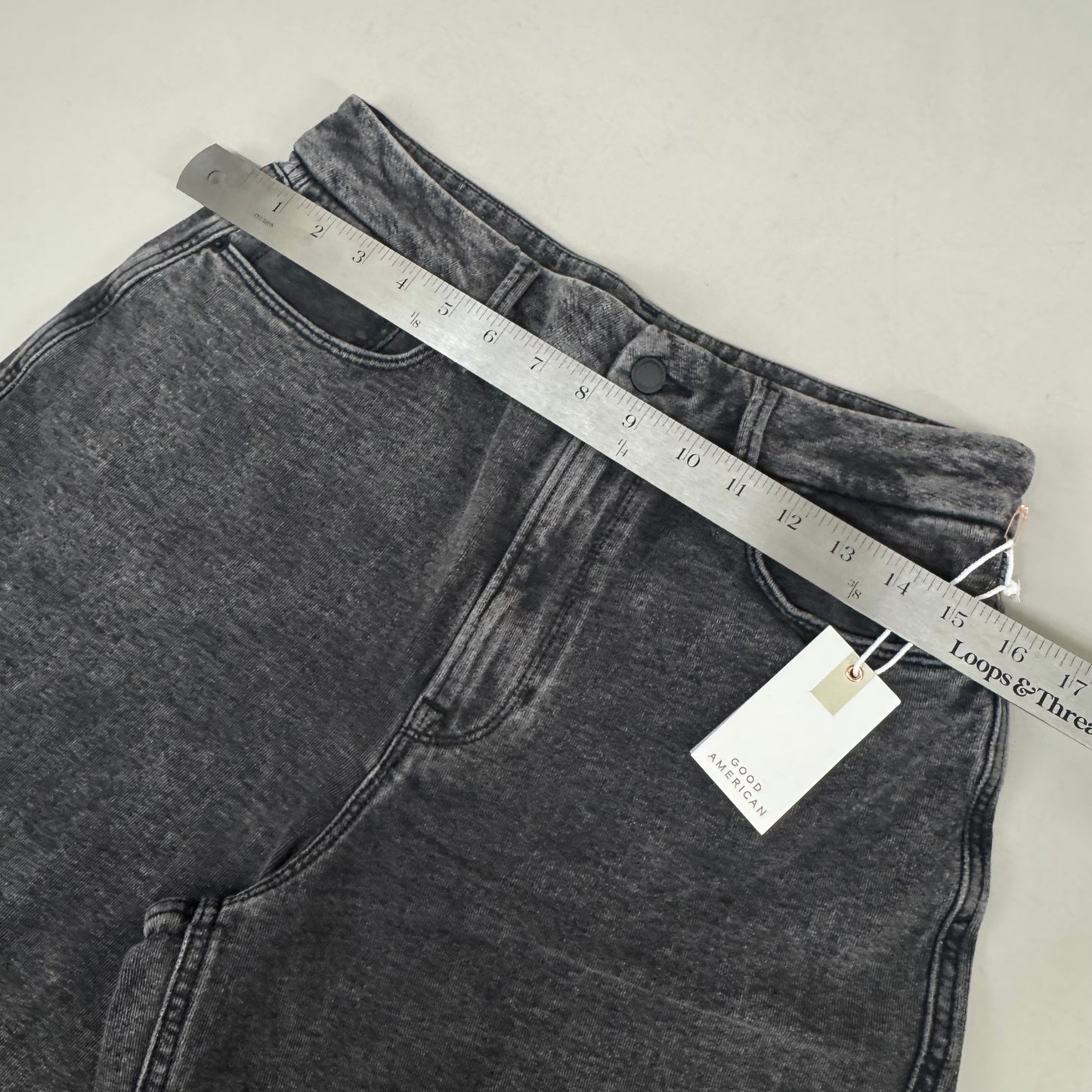 GOOD AMERICAN Jeanius Good Skate Jeans Women's Sz 12 Black GS0409BVN