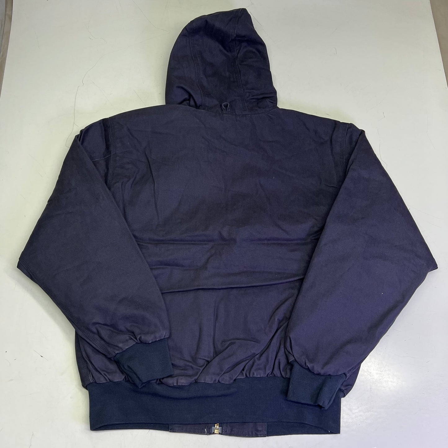 DRI DUCK Boulder Cloth Canvas Cheyenne Hooded Jacker Men's Sz L Navy Blue 5020