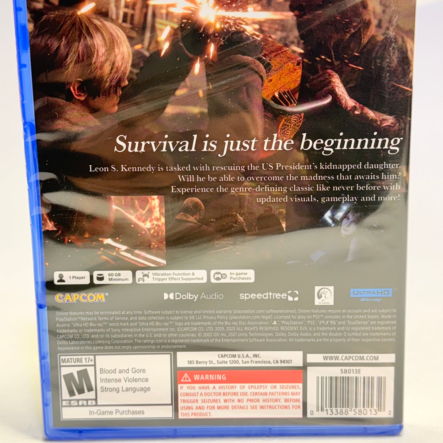 CAPCOM Resident Evil 4 For Play Station 5 1 Player 60GB Minimun 58013E