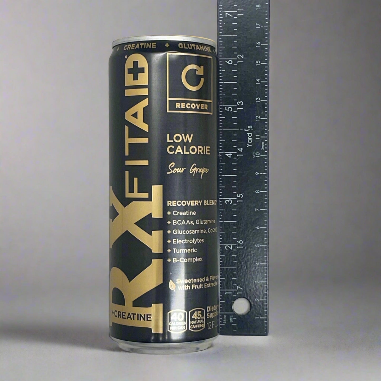 ZA@ FITAID (12 PACK) RX Creatine+ Sour Grape 40 Cal 40mg Caffeine 12 fl oz 9/25 G