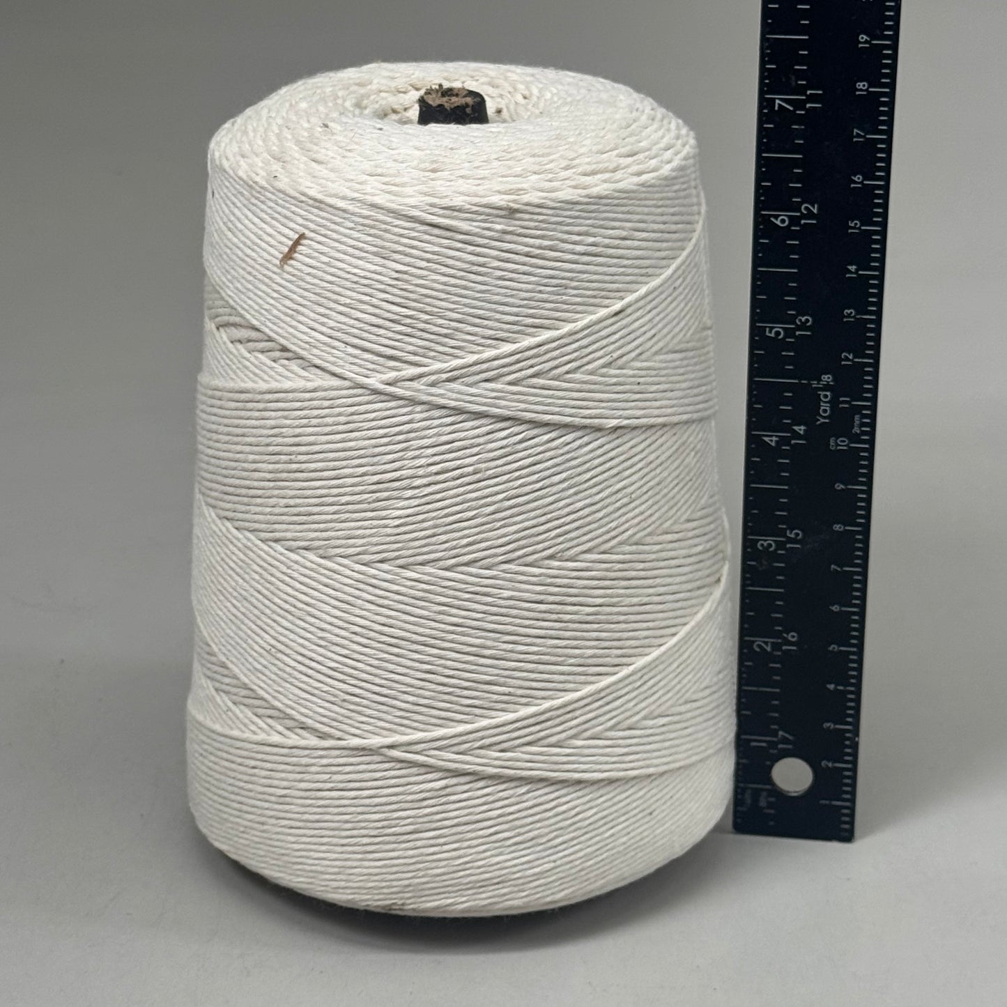 ZA@ UNBRANDED (3 PACK, 6 POUNDS TOTAL TWINE ) 8/12 PLy Poly cotton No. 2 Cone Twine White