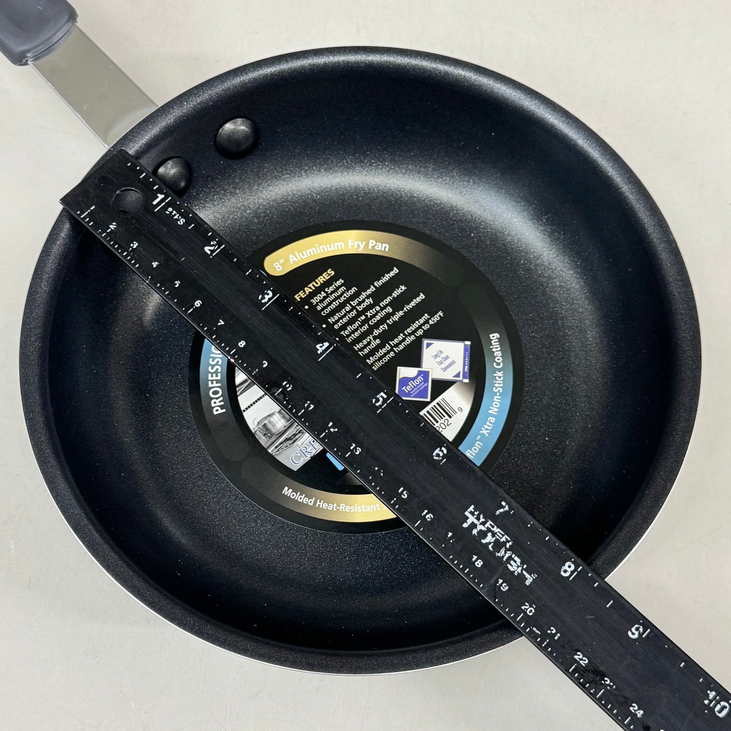 CRESTWARE (2 PACK) Teflon Xtra Non-Stick Coating Fry Pan Black/Chrome FRY08SH