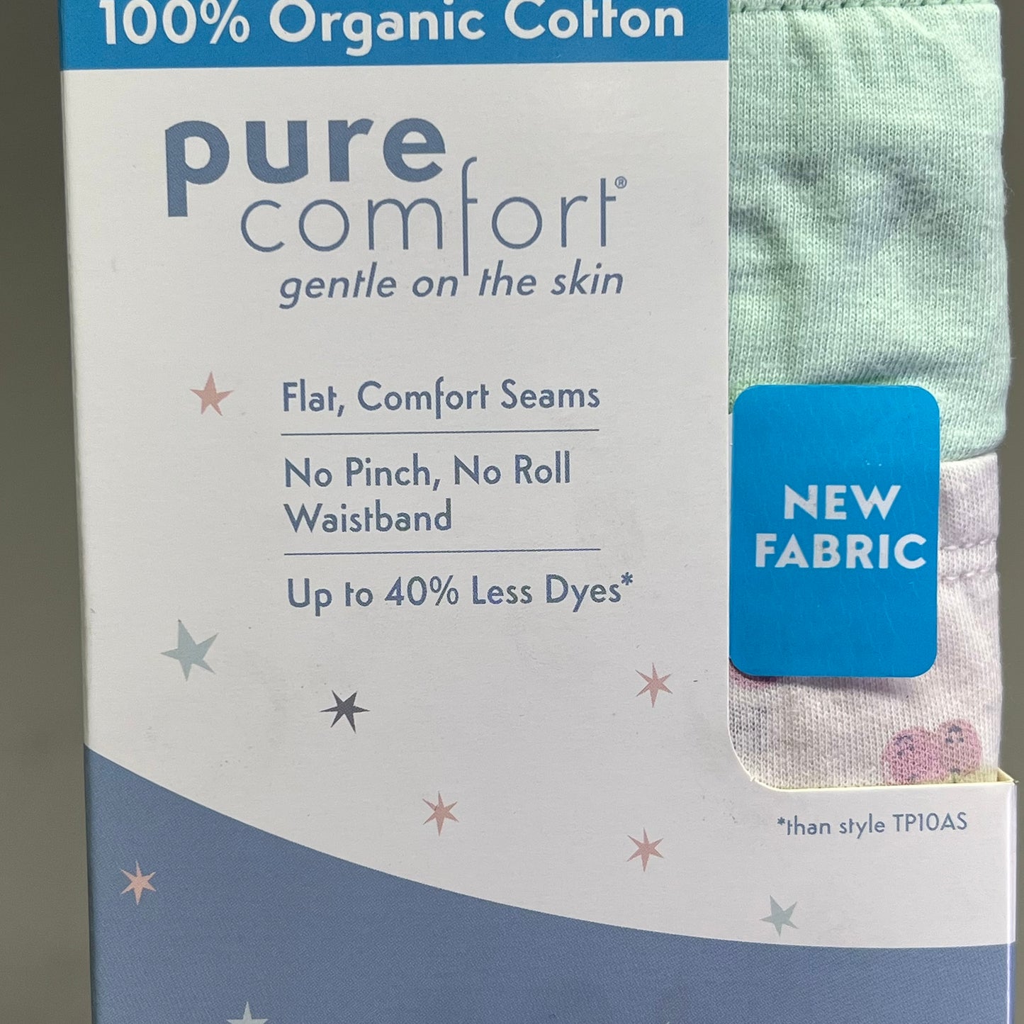 HANES (2 PACK, 6 BREIFS EACH) 100% Organic Cotton Pure Comfort Girls 4T/5T TP10AS