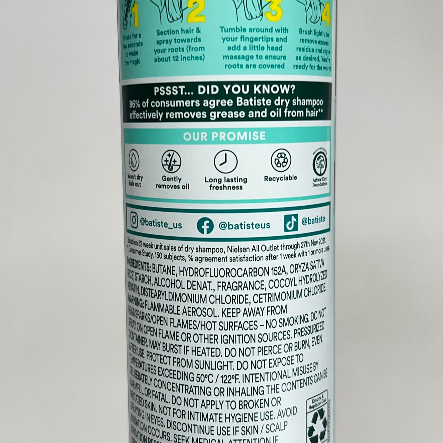 BATISTE (6 PACK) Dry Shampoo Lightweight Original Classic Clean 3.81 Fl Oz