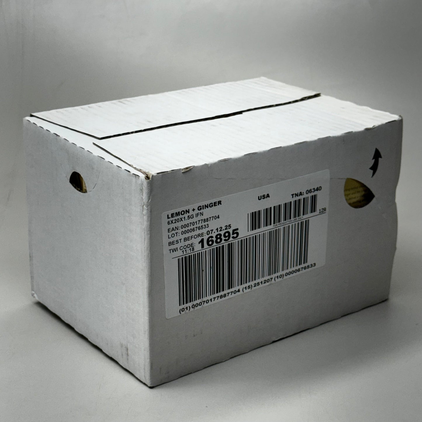 ZA@ TWININGS of London (6 PACK) Lemon & Ginger Herbal Tea 20 Bags per Box 16895 Exp 7/25 D