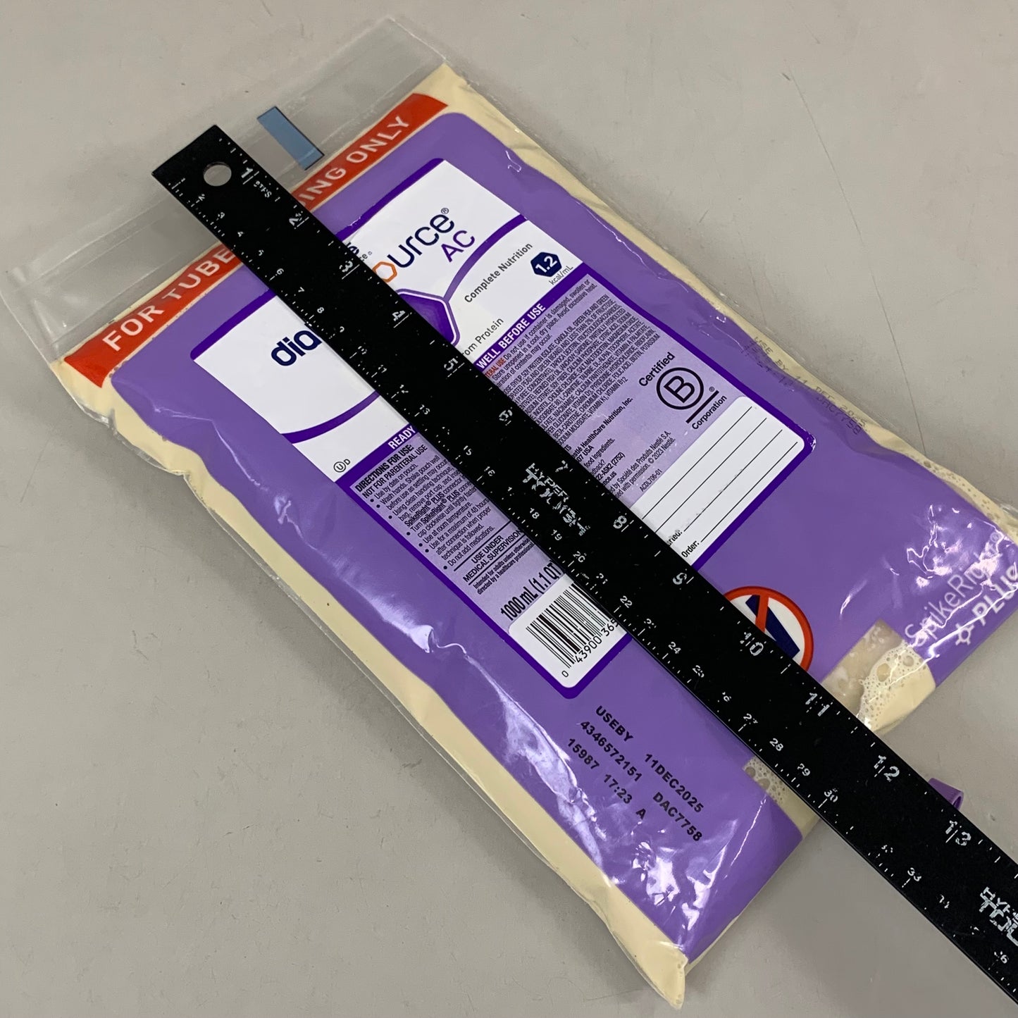 NESTLE (6 PACK) Health Science Diabetisource AC RTube Feeding Only 1 L BB 12/25