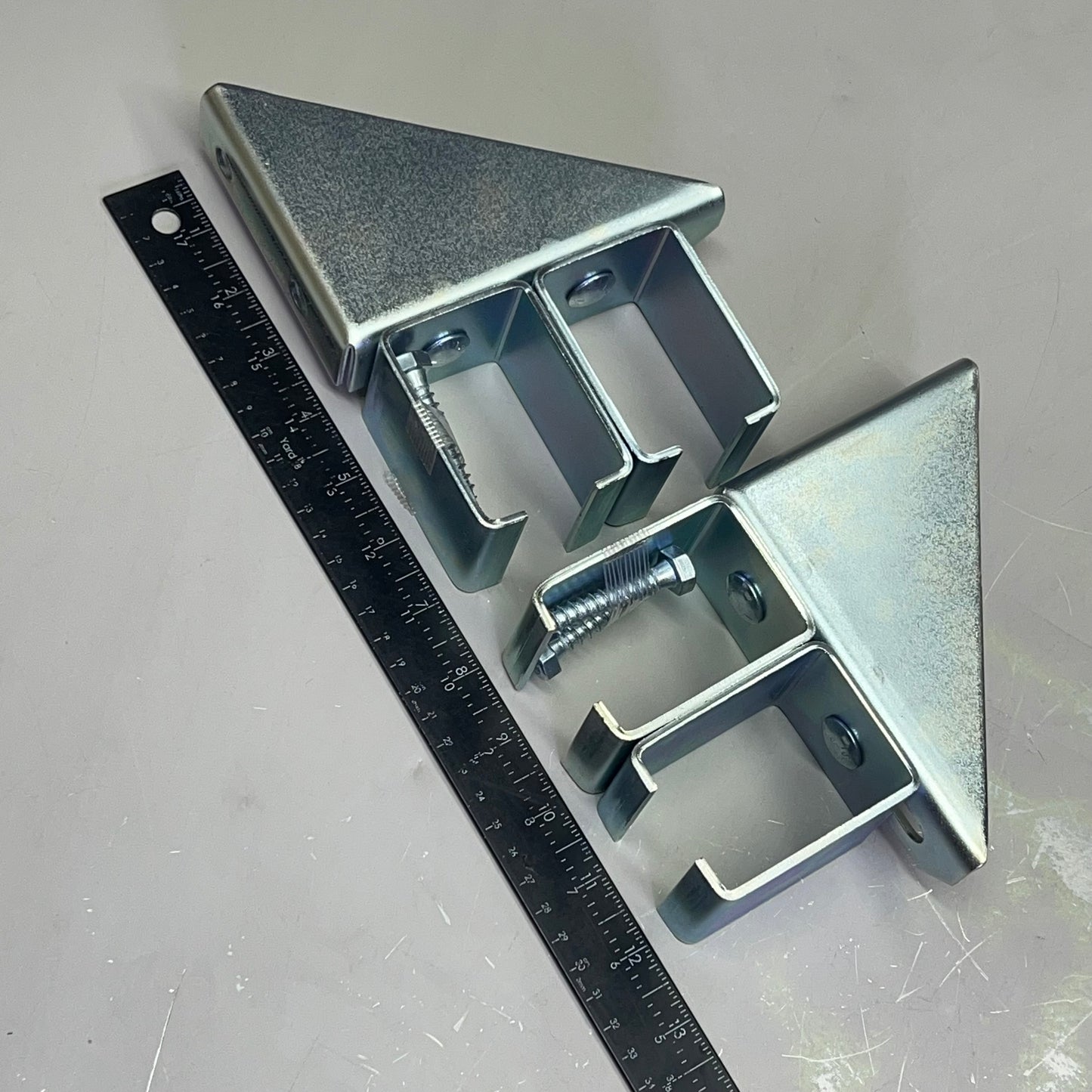 R&S (2 PACK) Steel Garage Door X2 Wall Box Rail Bracket 7-1/8" x 5-13/16 BC8-301S