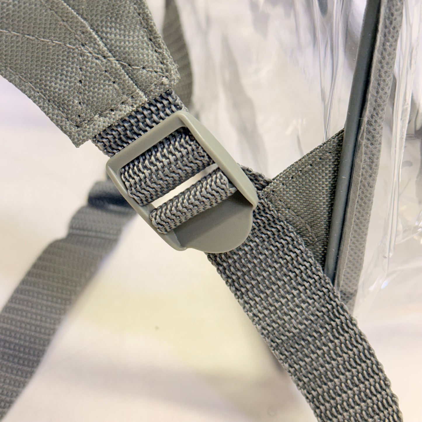 BWAP 17" Clear Plastic Backpack 17" x 12" x 6" Color Grey BP1643