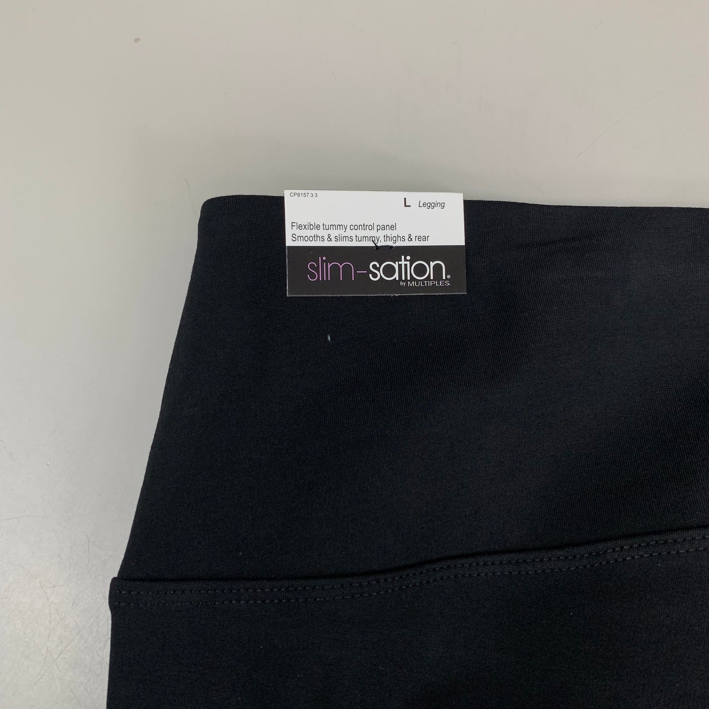 MULTIPLES Legging Petite Women's Sz L Black M9031P