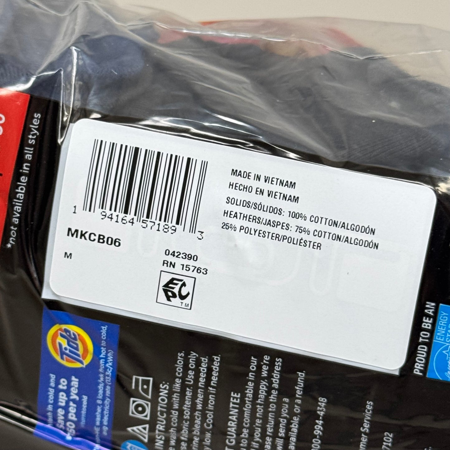 HANES (6 PACK!) Men's Boxer Briefs Sz M 32-34" Black/Blue/Grey MKCB06