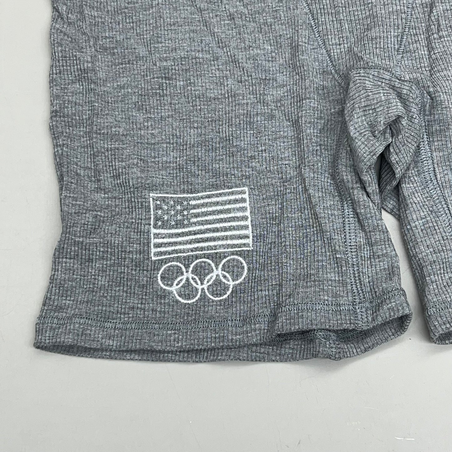 SKIMS Soft & Stretchy Cotton Rib Olympic Boxer Women's Sz S Heather Grey