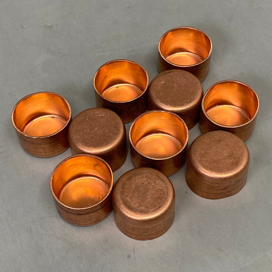 MUELLER (10 PACK) XHP CAP (C)  1.5" Overall Size, 1-5/8 OD Size As-is (See Images)Copper E117