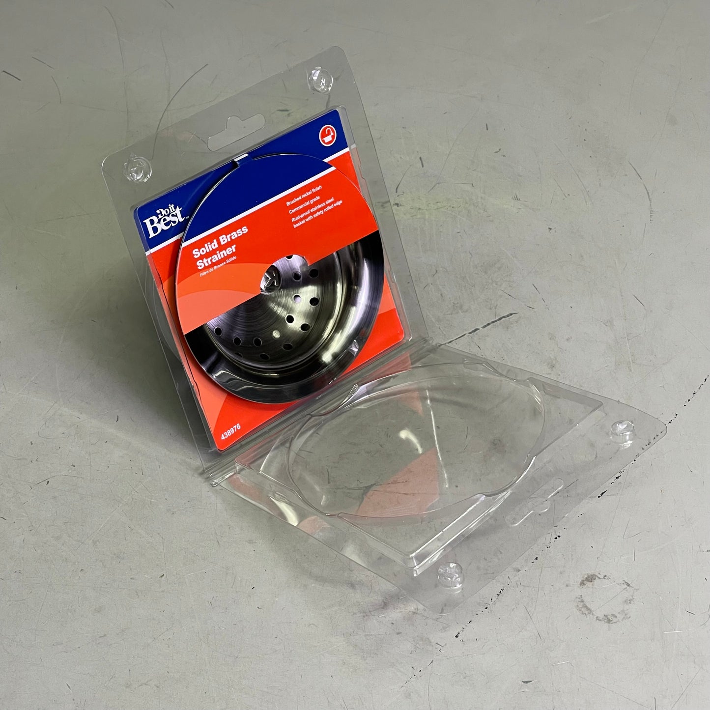 DO IT BEST Solid Brass Strainer 3-1/2" Dia Brushed Nickel DIB5435DSBN 438976