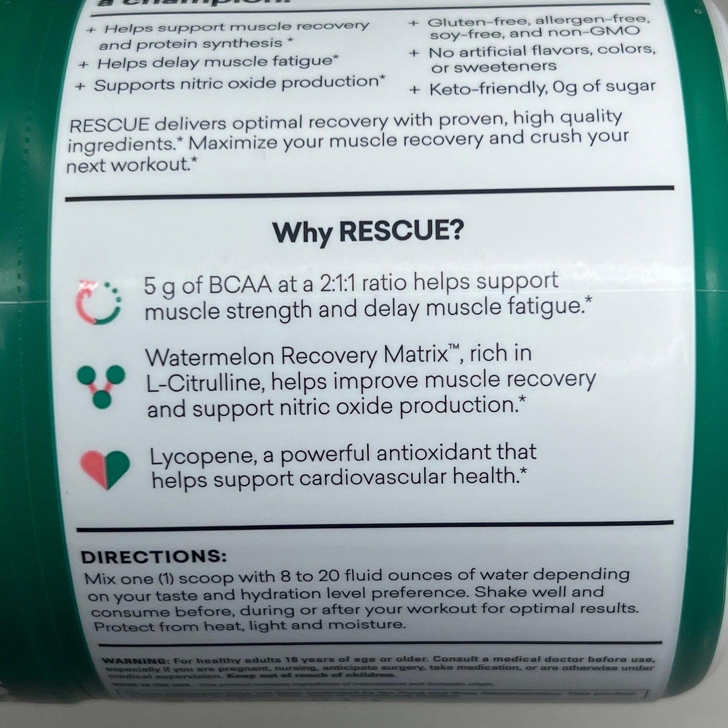 ZA@ EBOOST Gluten-Free Plant-Based Pre-Workout Watermelon Rescue 20 Serving BB 08/25 C