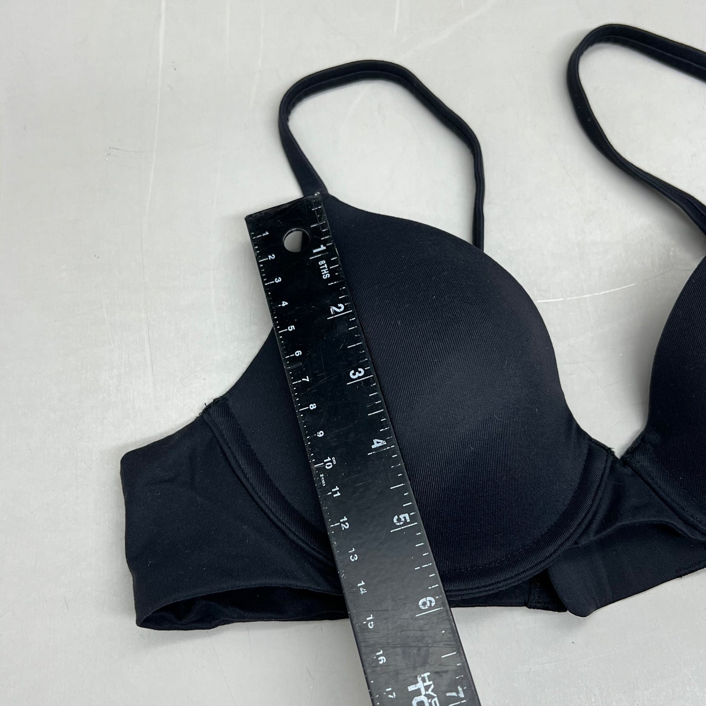 SKIMS Buttery Soft Fits Everybody T-Shirt Bra Women's Sz 34A Onyx BR-TSH-0023