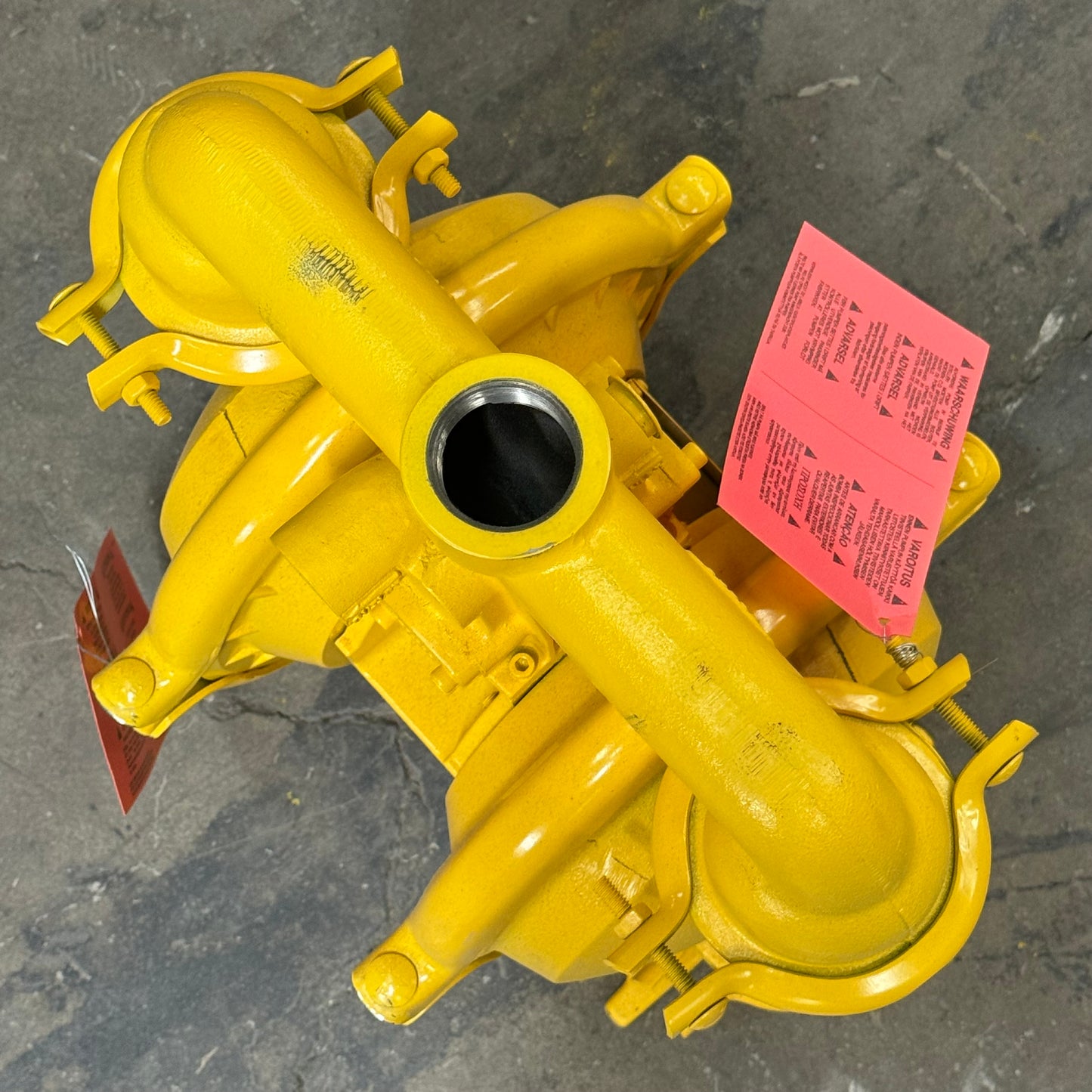 VERSAMATIC AODD Pump E4CA1R110-ATEX 7"x14"x11" Yellow