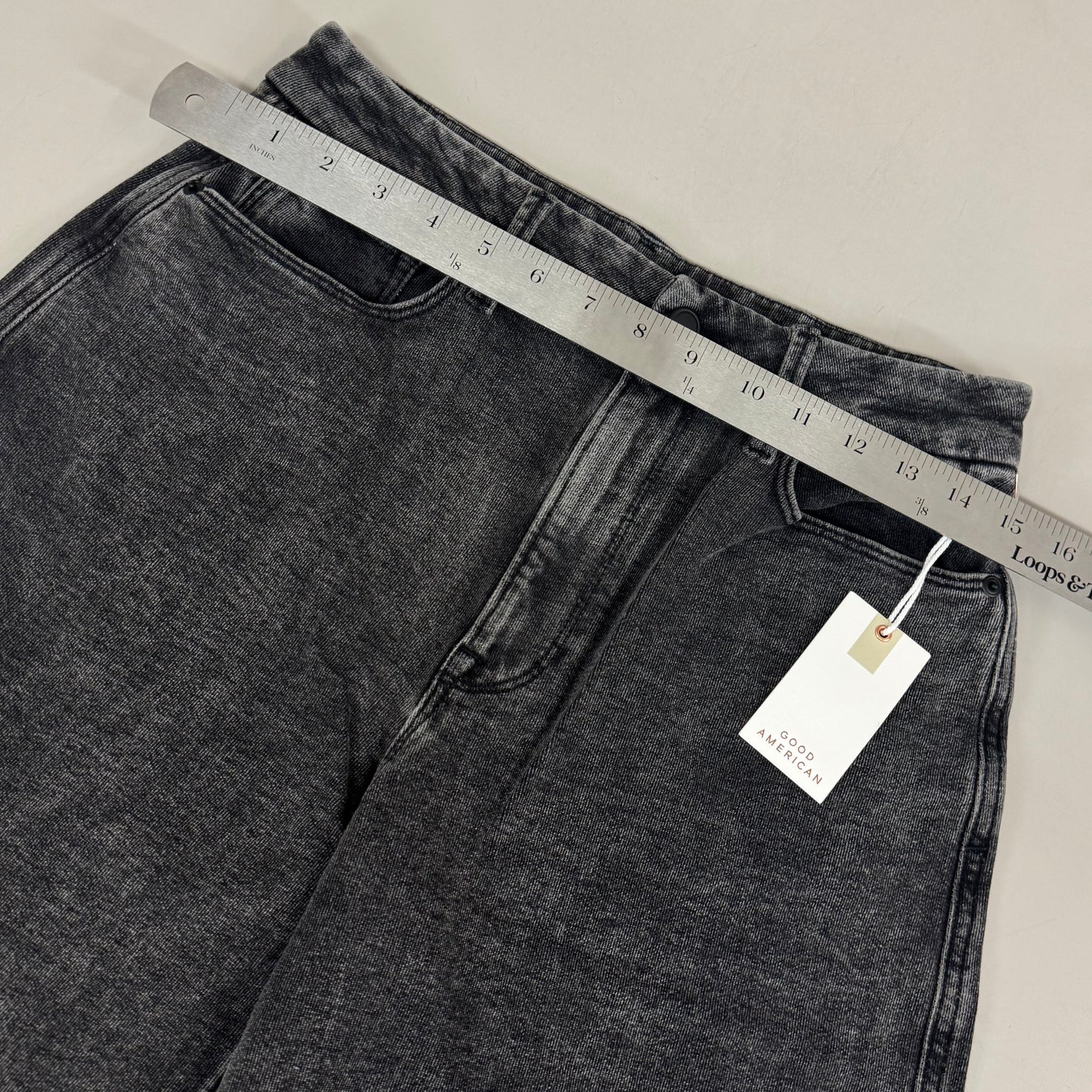 GOOD AMERICAN Jeanius Good Skate Jeans Women's Sz 10 Black GS0409BVN