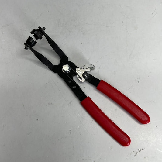 SNAP ON Ratcheting Offset Hose Clamp Pliers  9" 45 Degree Red/Black HCP1145