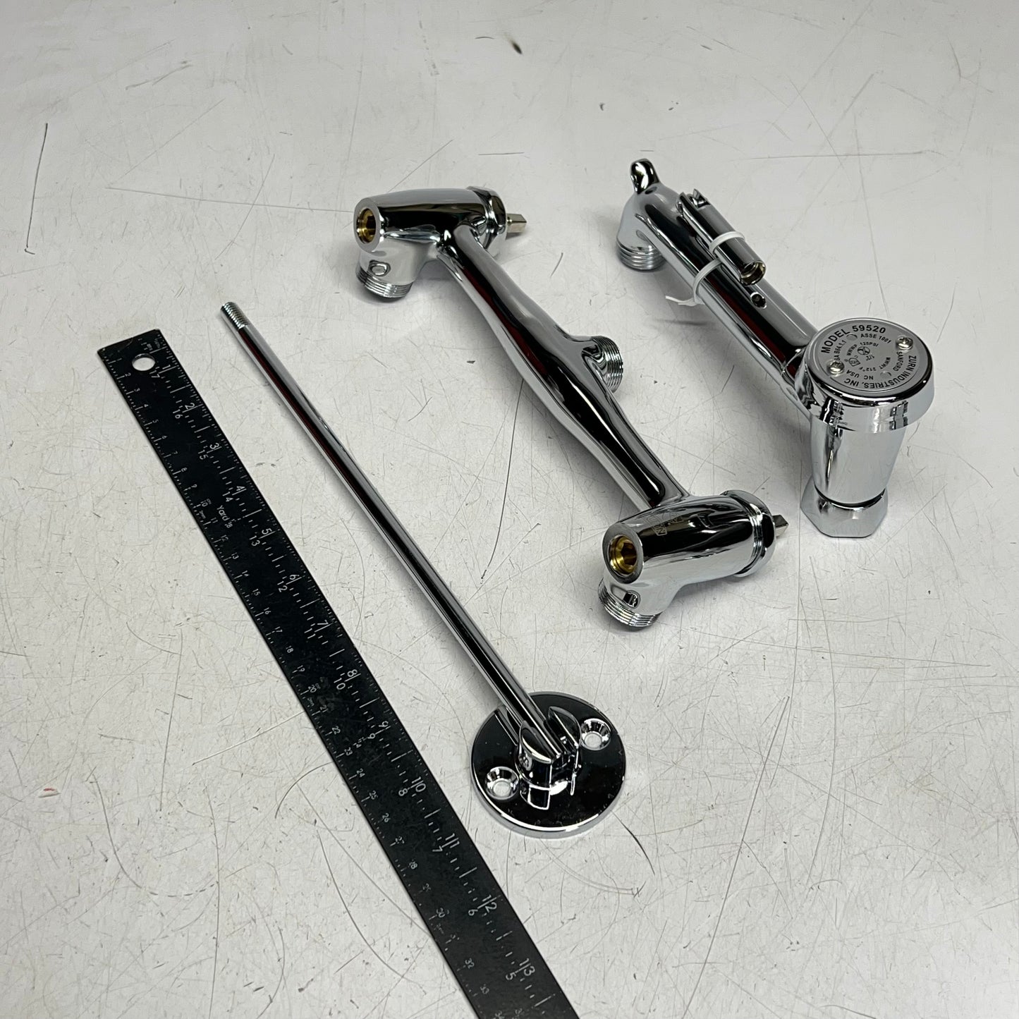 ZURN Wall-Mount Sink Faucet 6" Vacuum Breaker Spout Chrome Z843M1-XL-CS