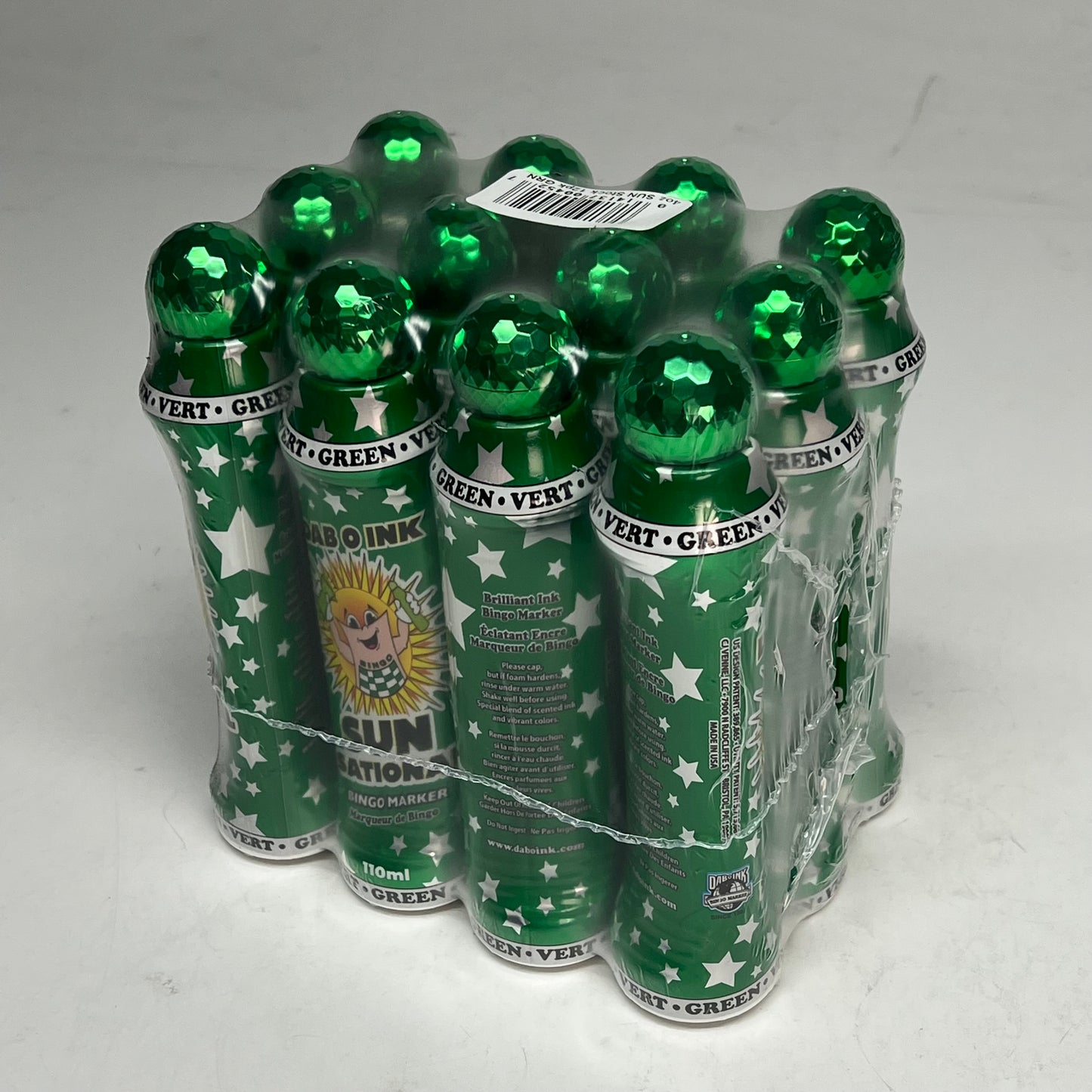 DAB O INK (12 PACK) Sun Sational Bingo Marker Bright Ink 110ml/4oz Green D26