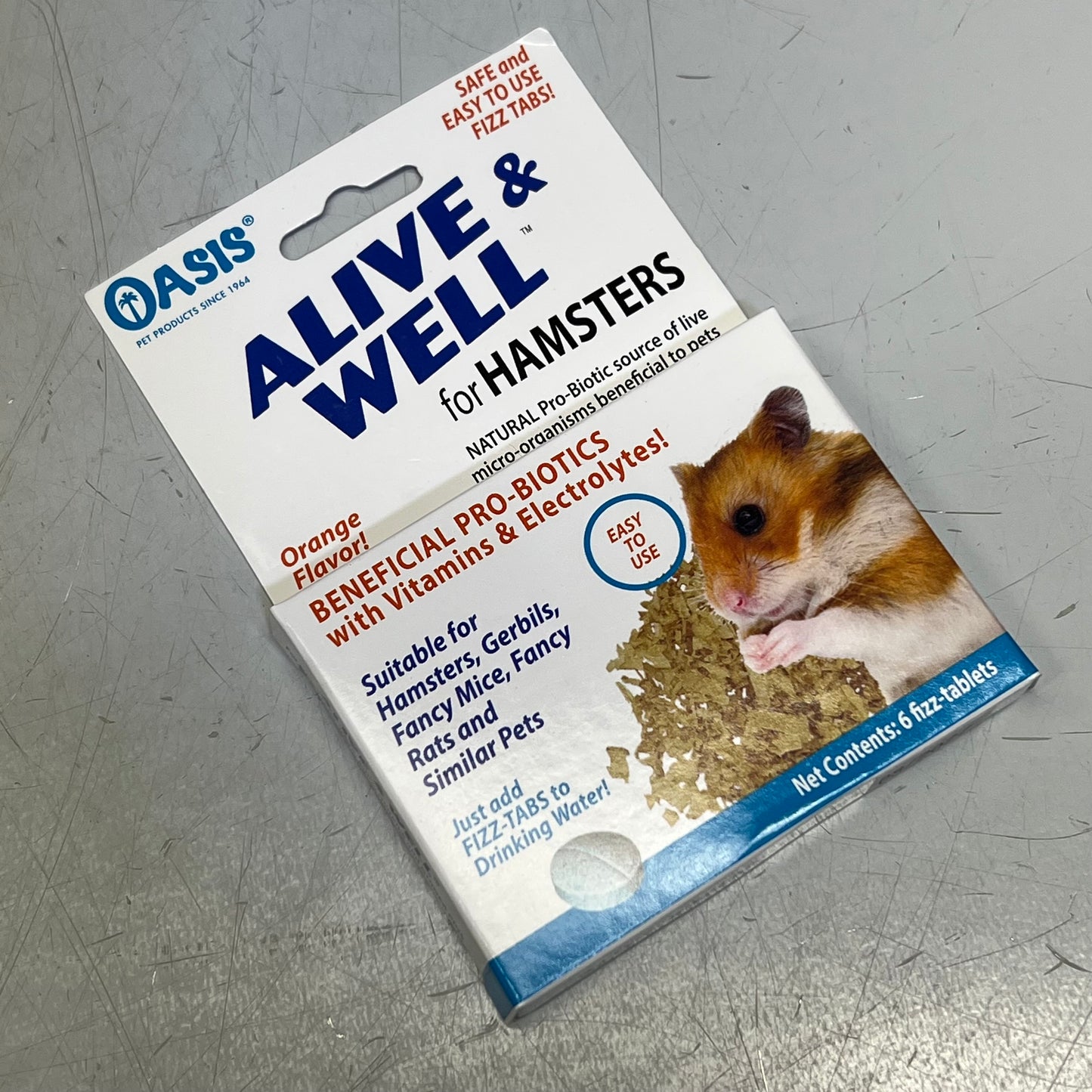 OASIS (2 PACK) Alive & Well Hamsters Natural Pro-Biotic Source 6 Tabs 80063