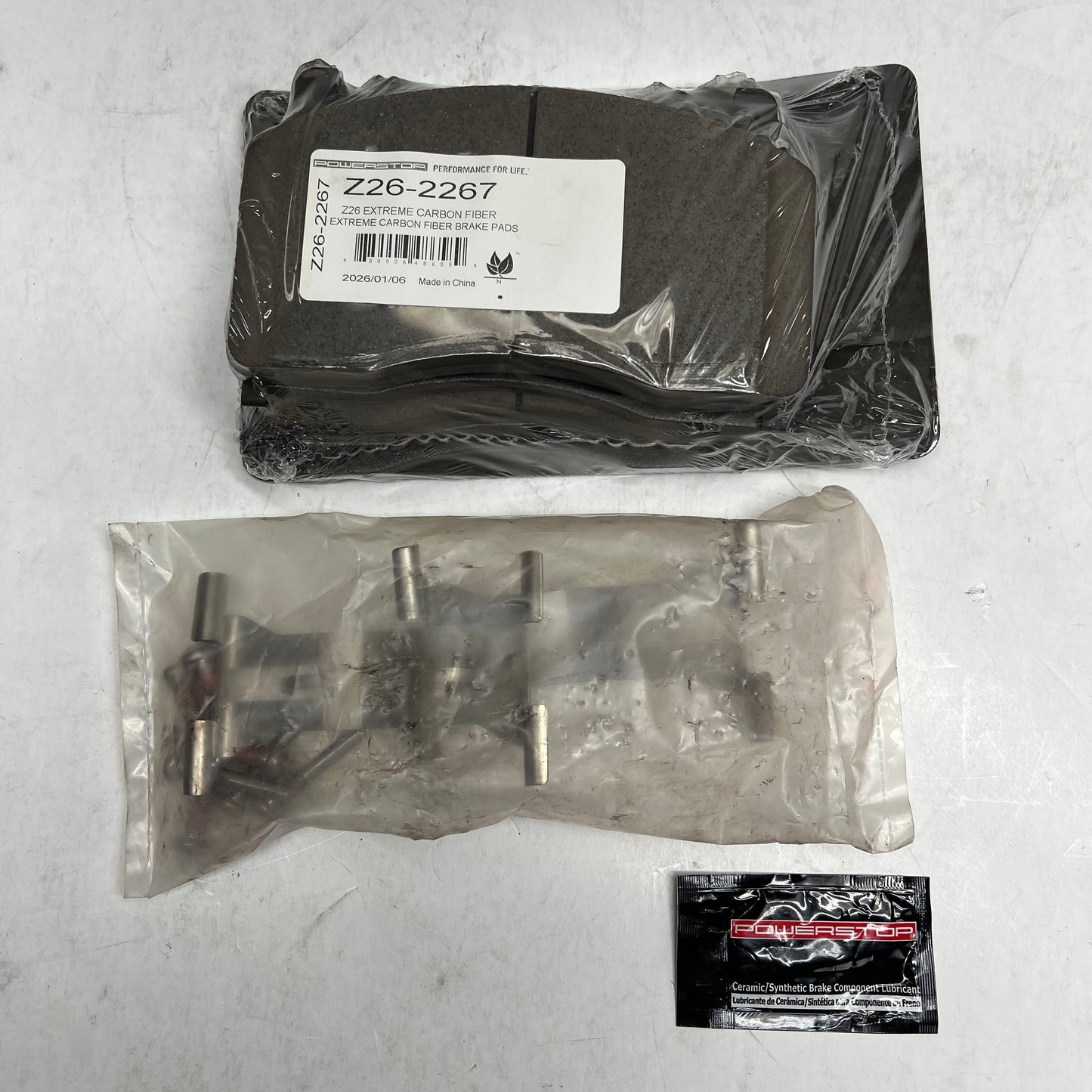 POWER STOP Street Performance Carbon Fiber Front Brake Pads Kit Z26-2267