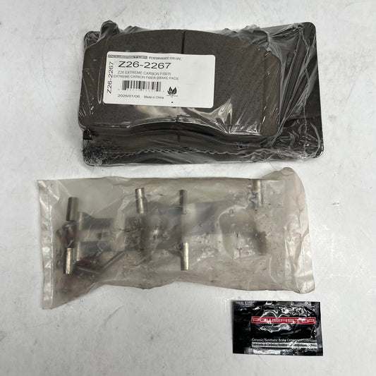 POWER STOP Street Performance Carbon Fiber Front Brake Pads Kit Z26-2267