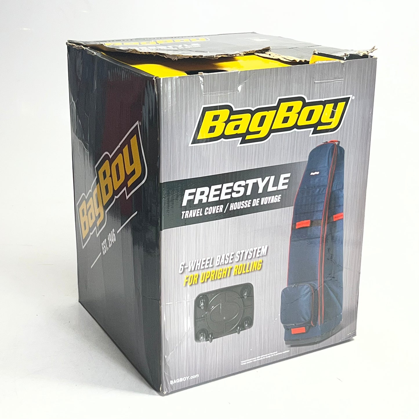 BAGBOY Golf Freestyle Travel Cover 15"L x 12"W x 11"H Black/Charcoal BB97055
