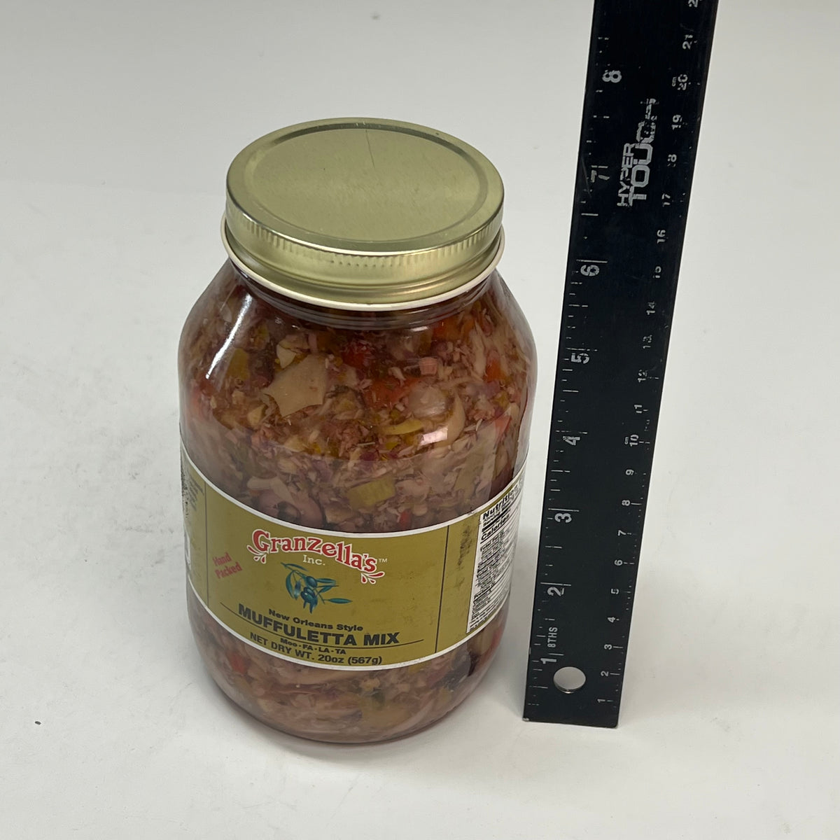 ZA@ GRANZELLA'S (2 PACK) Muffuletta Mix New Orleans Style in Glass Jar 20 oz BB 04/28