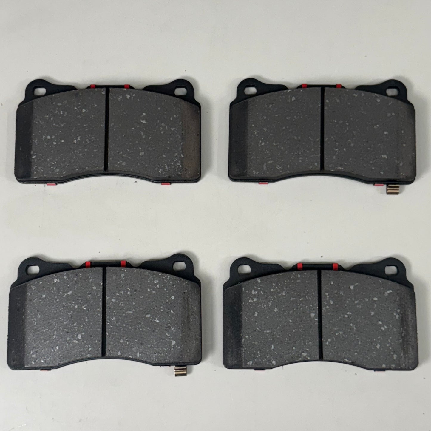 BREMBO Disc Ceramic Brake Pads 2 Wheel Set Chamfered & Slotted Red/Black P54039N