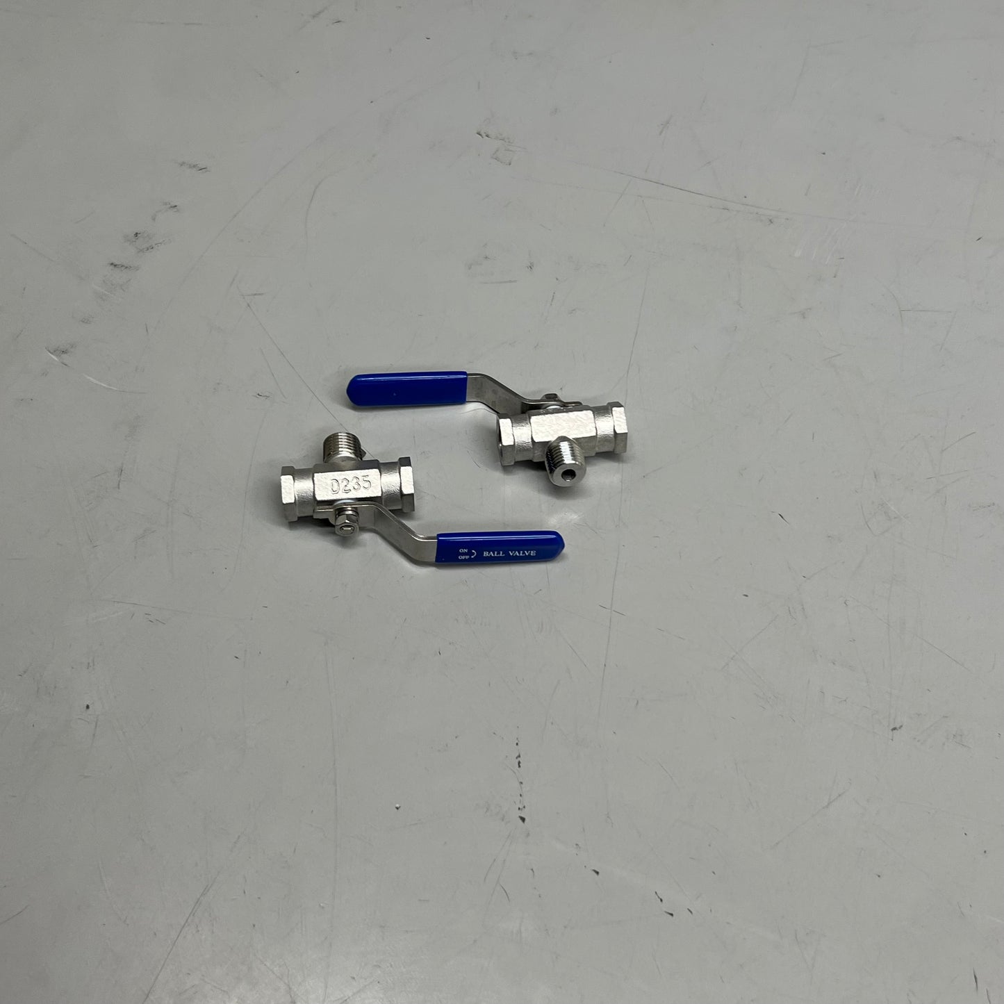 DERNORD (2 Pack) 3 Way Ball Valve Stainless Steel 304 1/4" Silver 7741