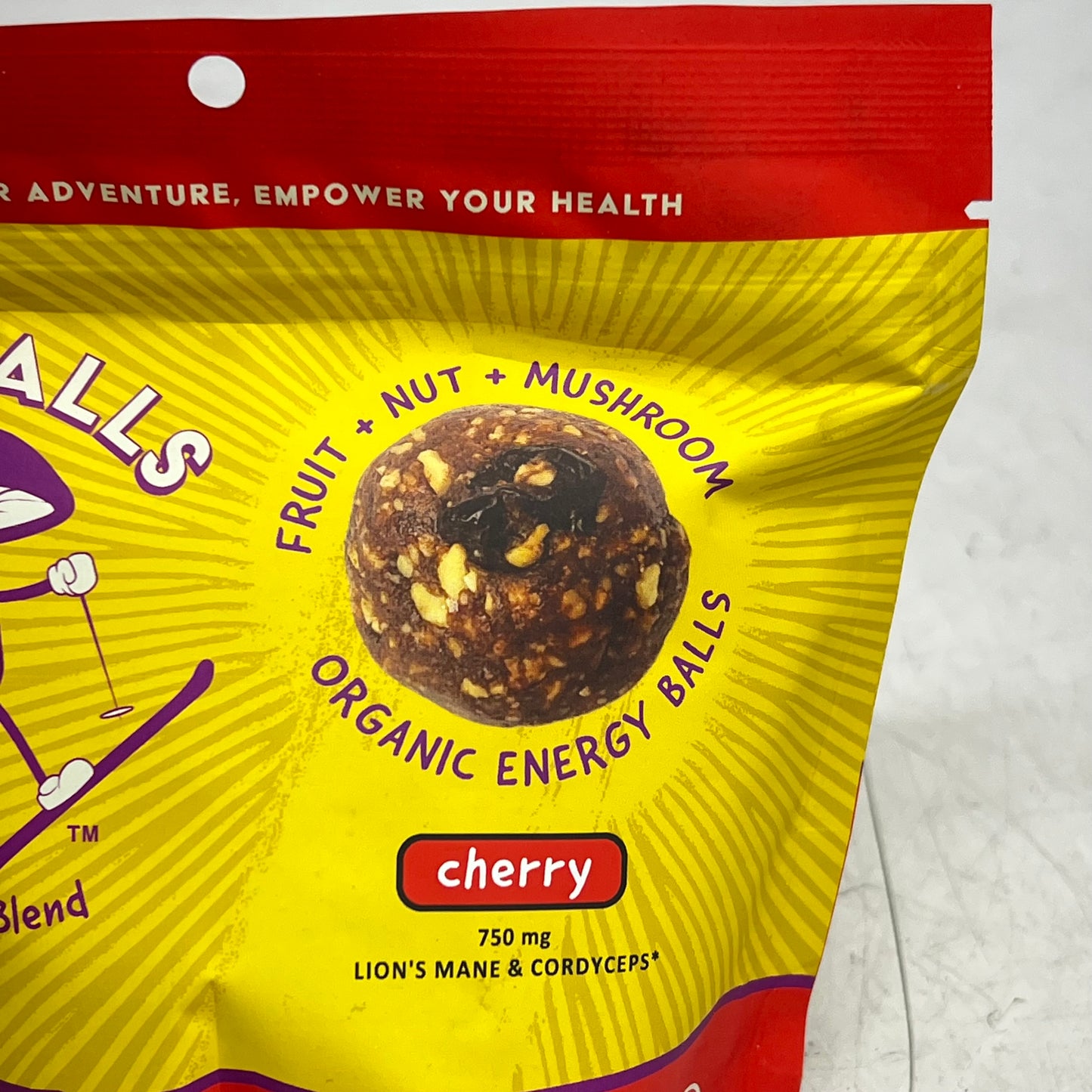 ODD BALLS Organic Energy Balls Cherry Lions Mane & Cordyceps 8.5oz BB 09/26