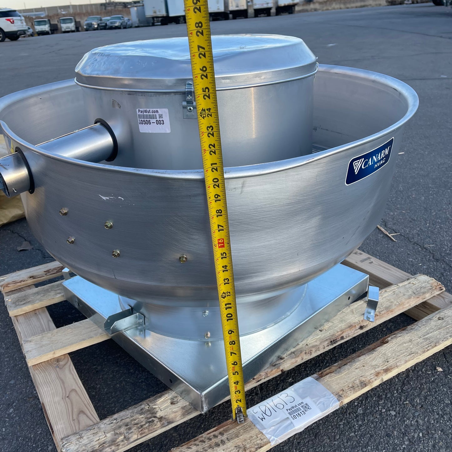 CANARM HVAC Up Last Roof Exhaust Fan 16.5” ALUMINUM ALX165-UD100EC