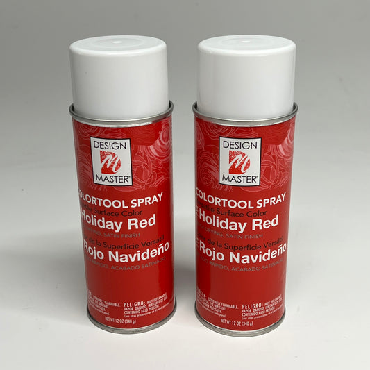 DESIGN MASTER (2 PACK) Colortool Spray Versatile Surface Color 12oz Holiday Red