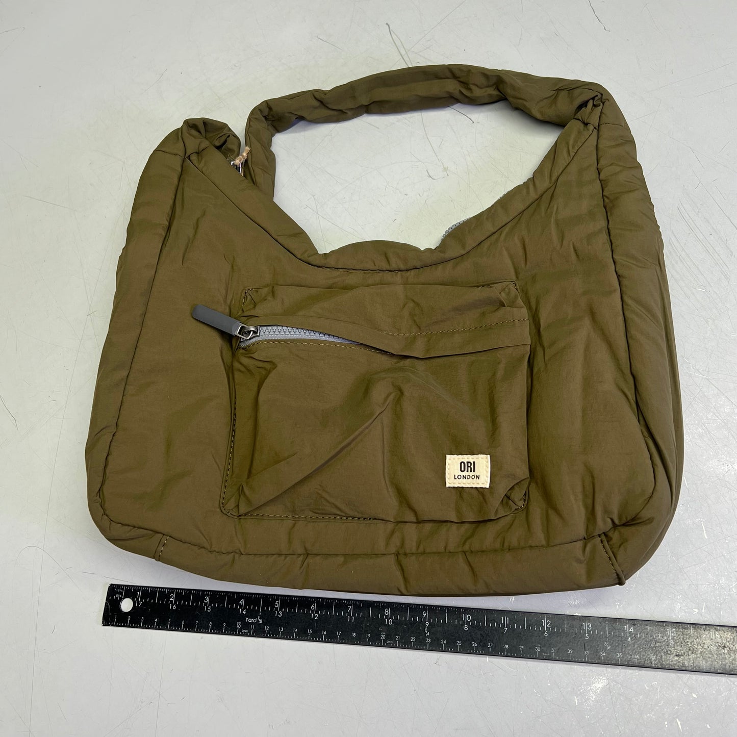 ORI LONDON Belsize Bag Made From Talson Material Medium Moss BELSMTMOS