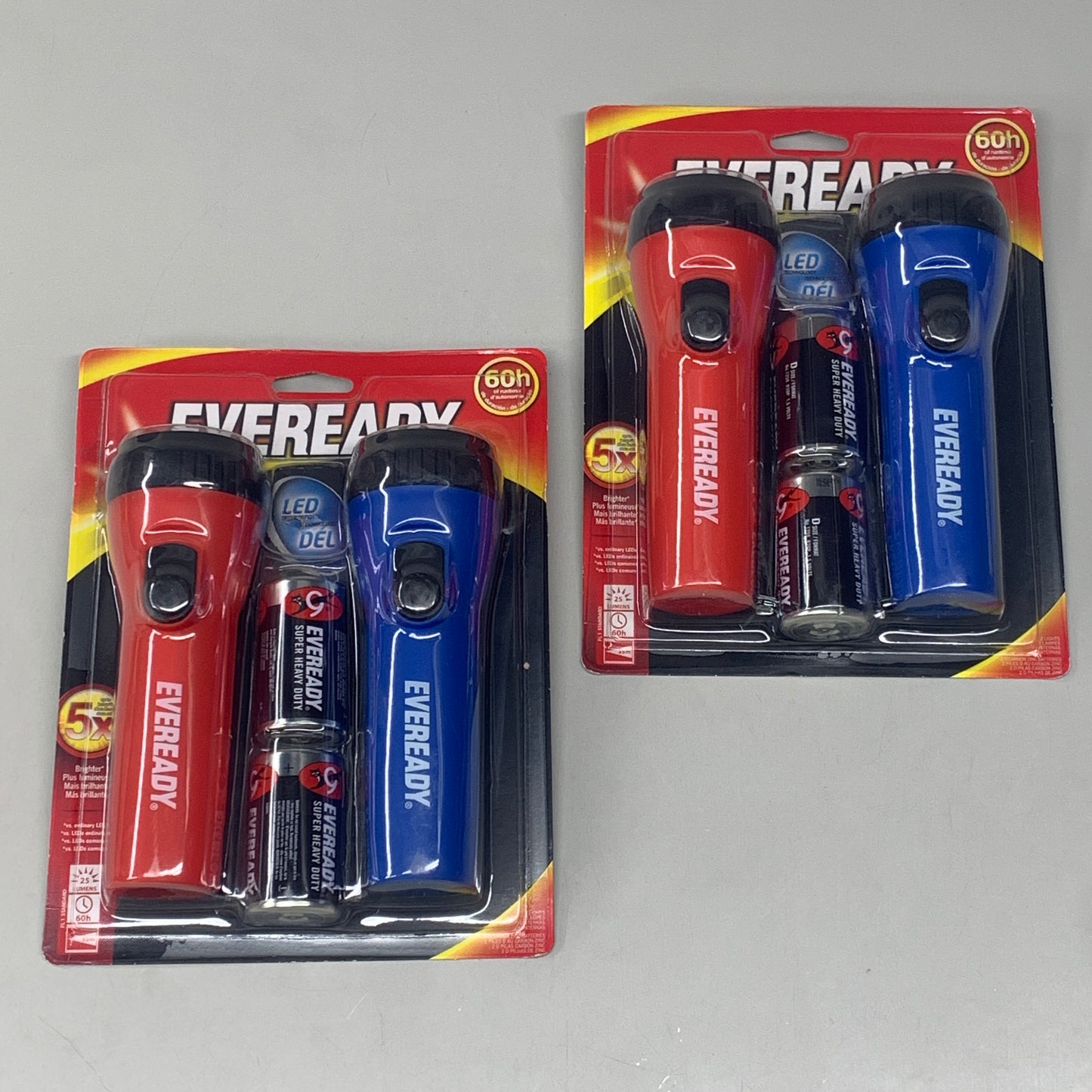 EVEREADY (2 PACK) General Purpose Flashlight 2 Batteries Included 9 Lumens EVEL152S