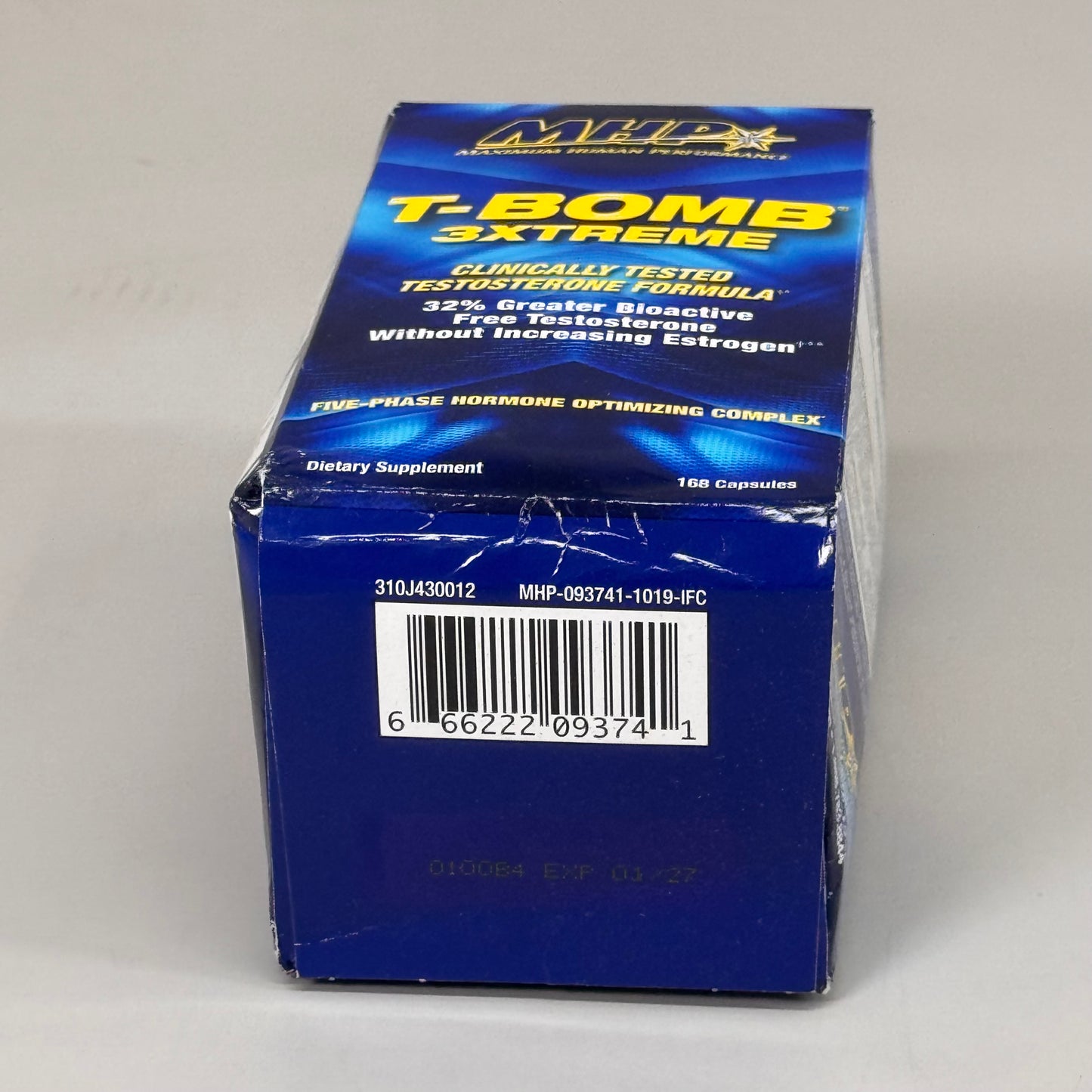 MHP T-Bomb 3 Xtreme Testosterone Forumla Clinically Tested 168 Capsules BB 01/27