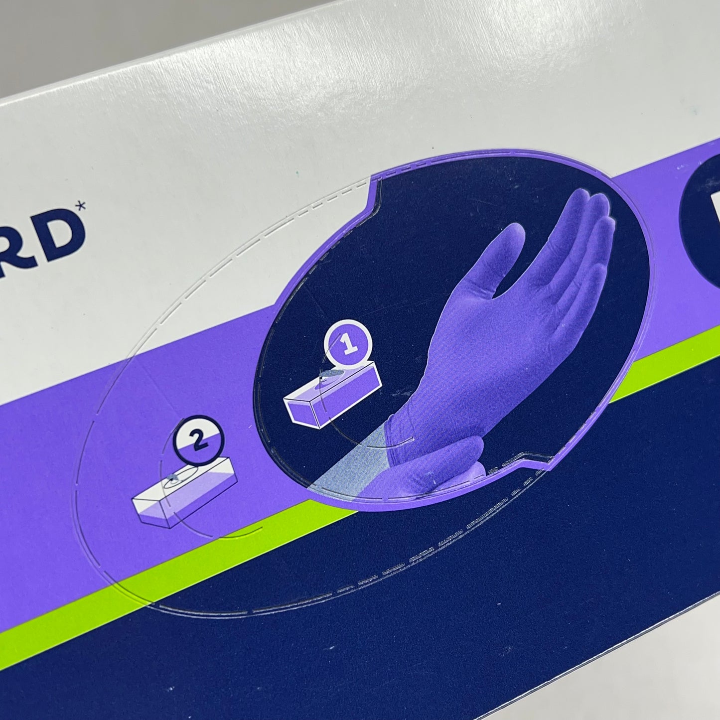 HALYARD (2 PACK, 100 EACH) Exam Glove Powder Free Sz L Purple 55083 BB 06/30
