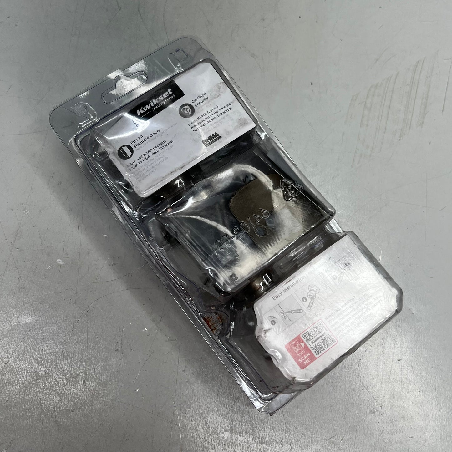 KWIKSET (2 PACK) Tylo Keyed Entry Door Knob SmartKey Satin Chrome 94002-820